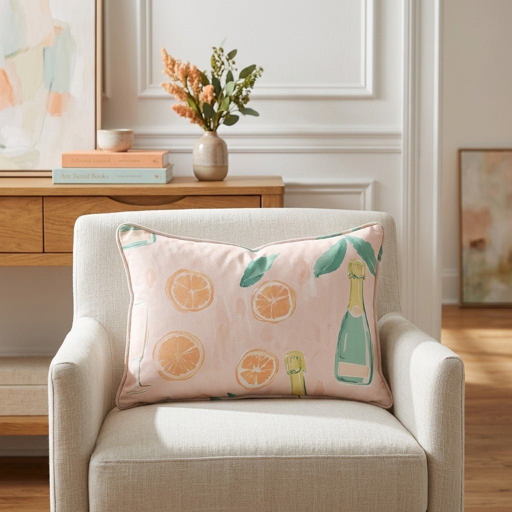 Mimosa Mornings Throw Pillow - Benton Lane Home - Lemon Park