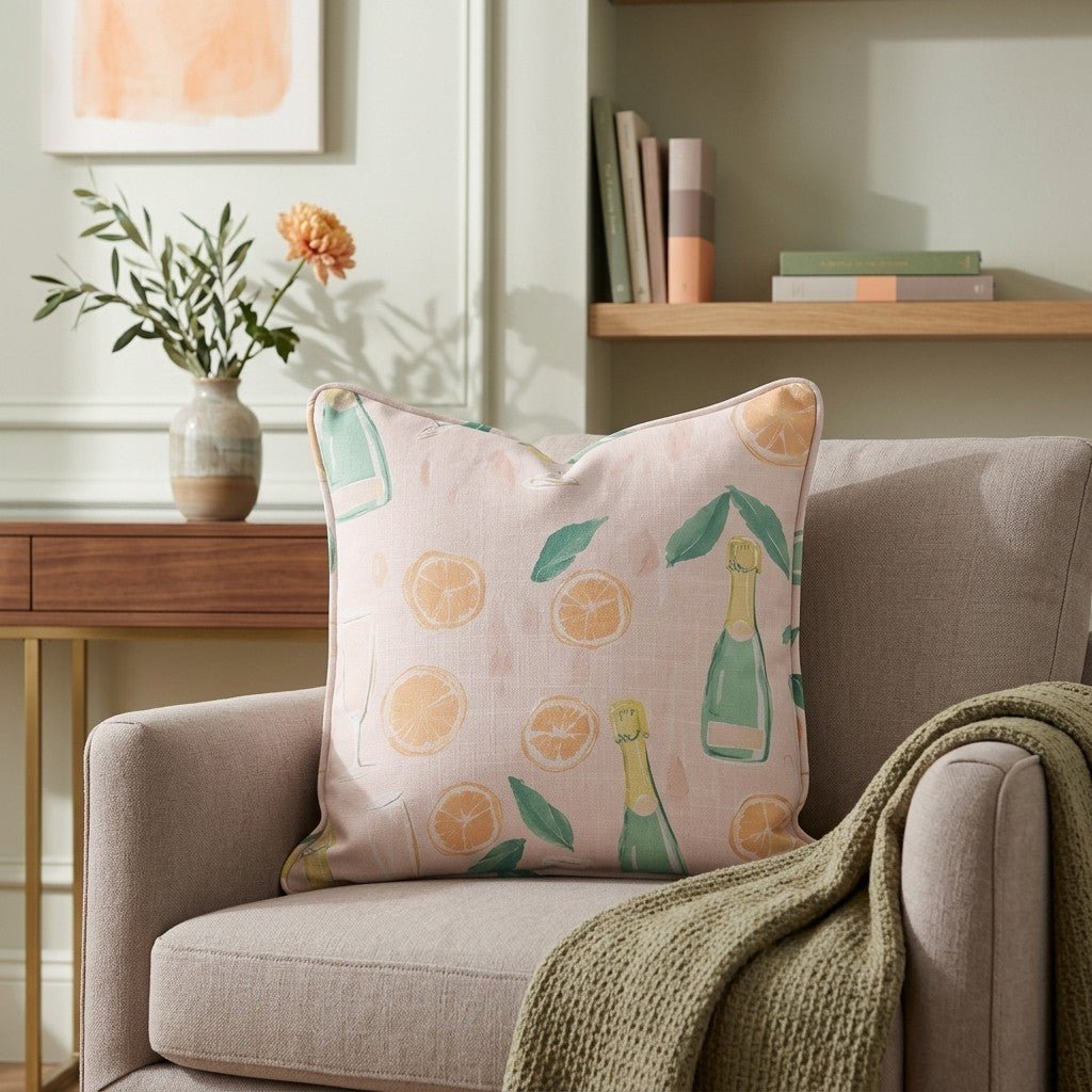 Mimosa Mornings Throw Pillow - Benton Lane Home - Lemon Park