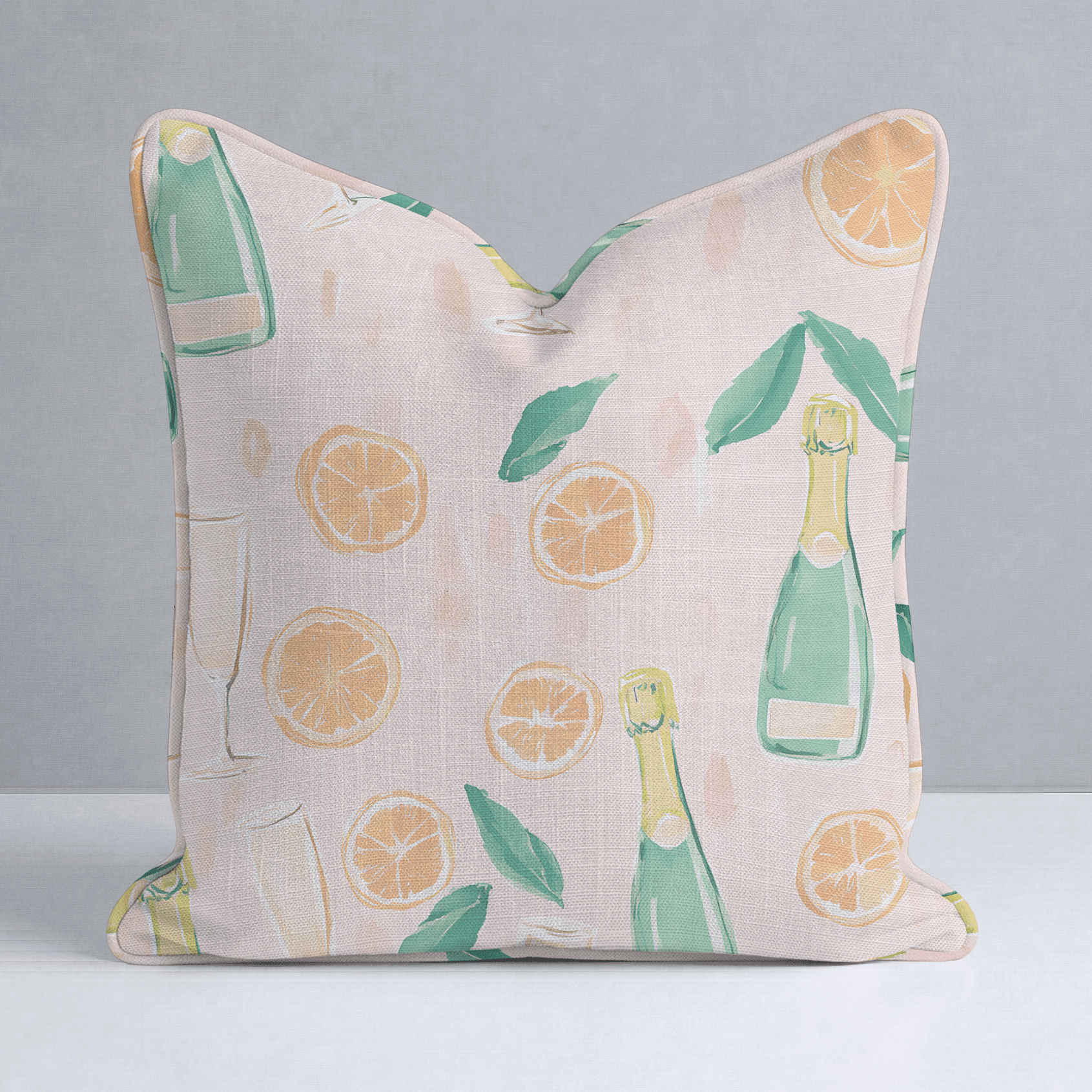 Mimosa Mornings Throw Pillow - Benton Lane Home - Lemon Park