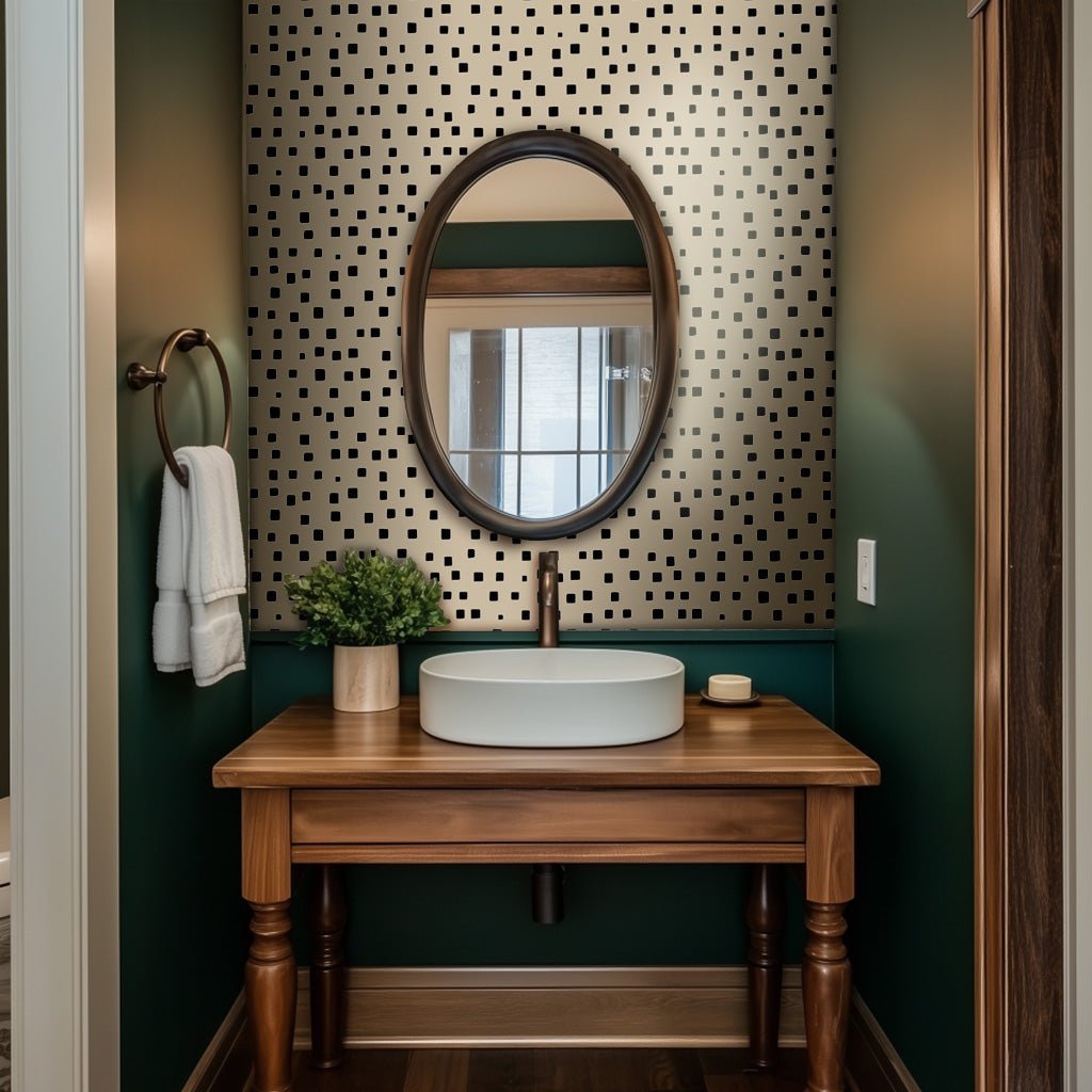 Minimal Squares Wallpaper - Benton Lane Home - Painted Paper