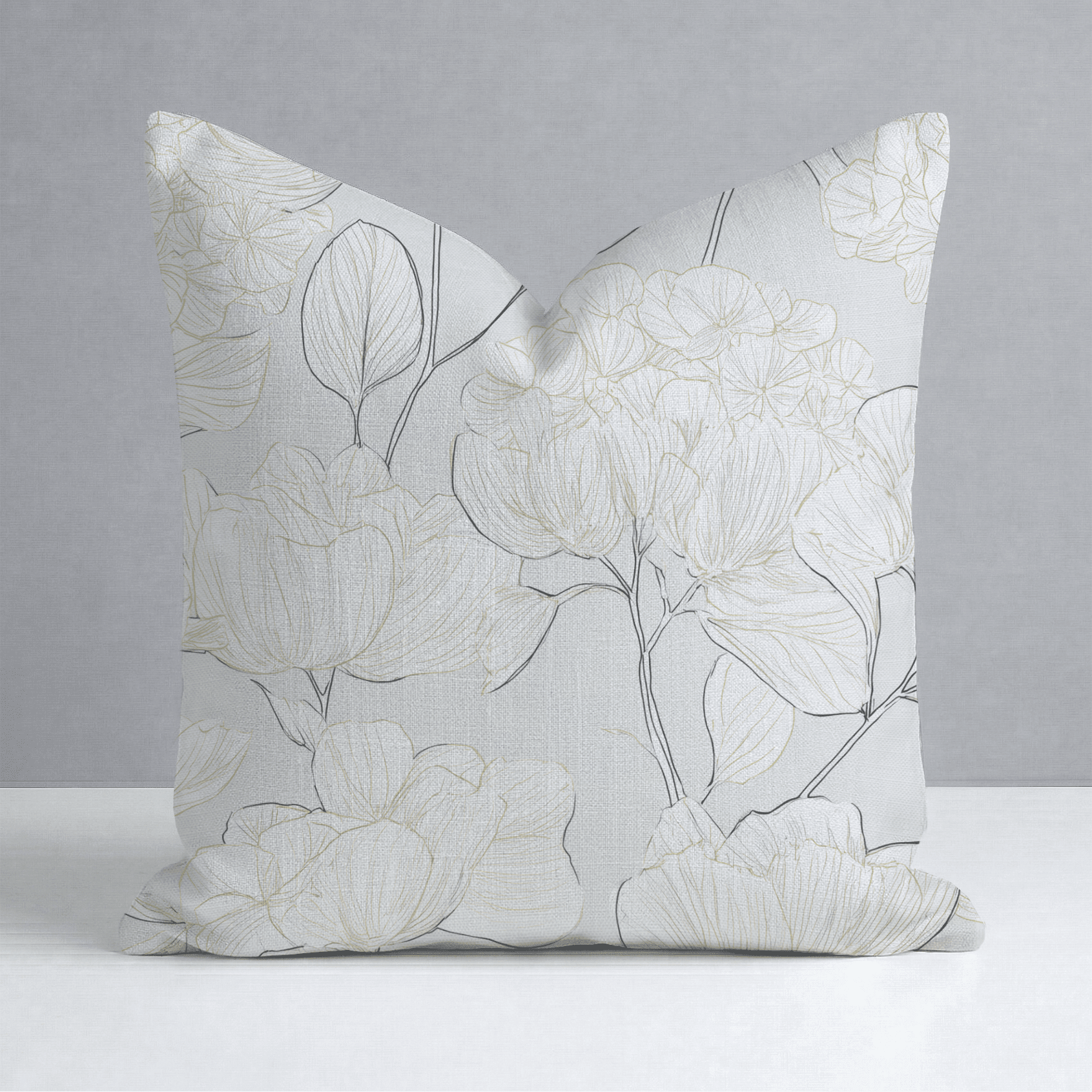 Mint Hydrangea Throw Pillow - Benton Lane Home - Lemon Park
