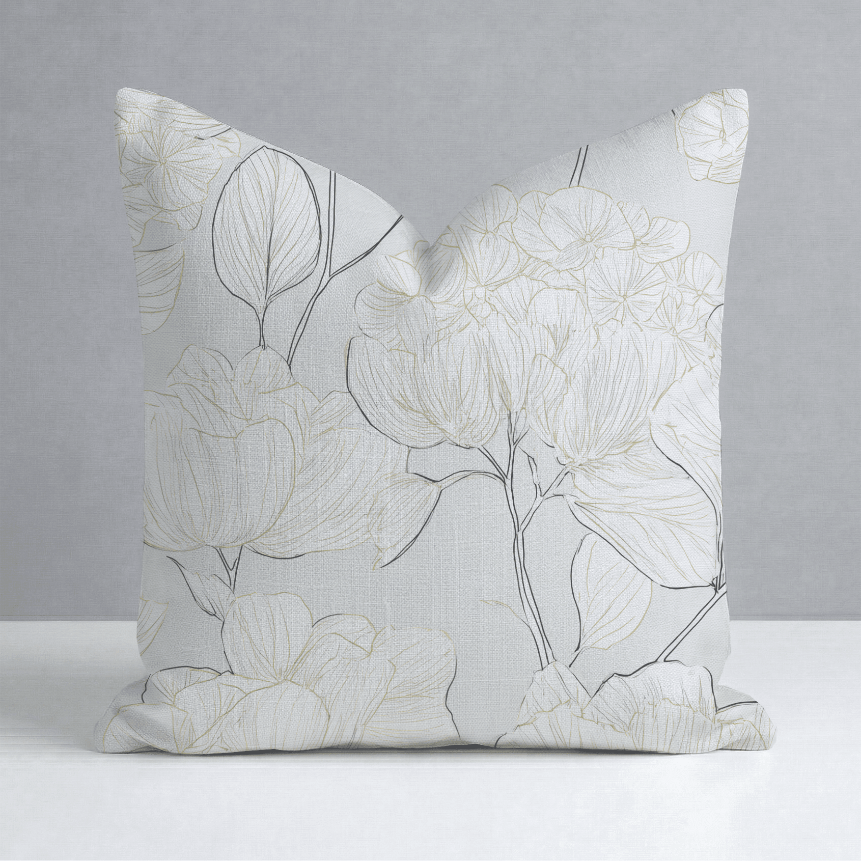 Mint Hydrangea Throw Pillow - Benton Lane Home - Lemon Park