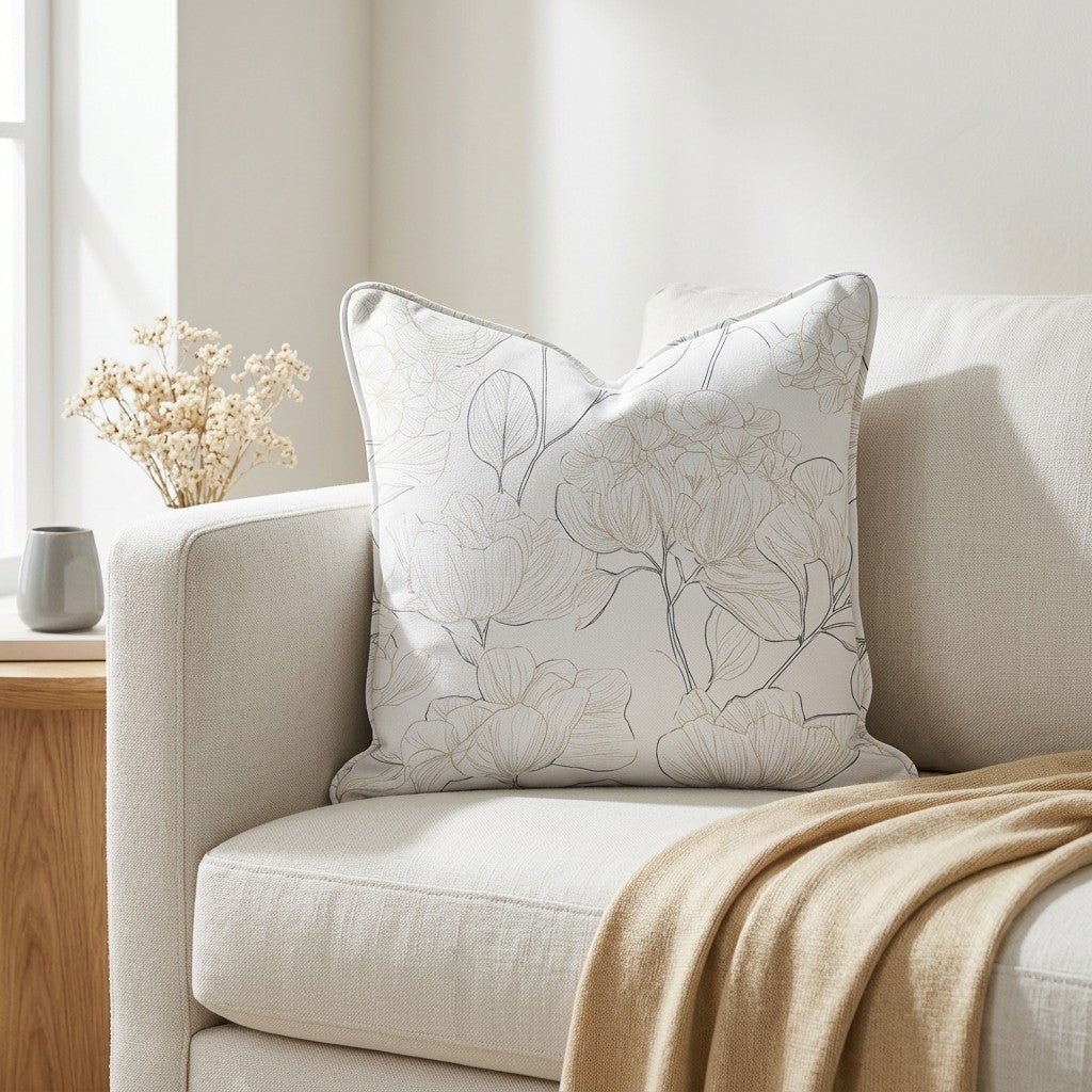 Mint Hydrangea Throw Pillow - Benton Lane Home - Lemon Park
