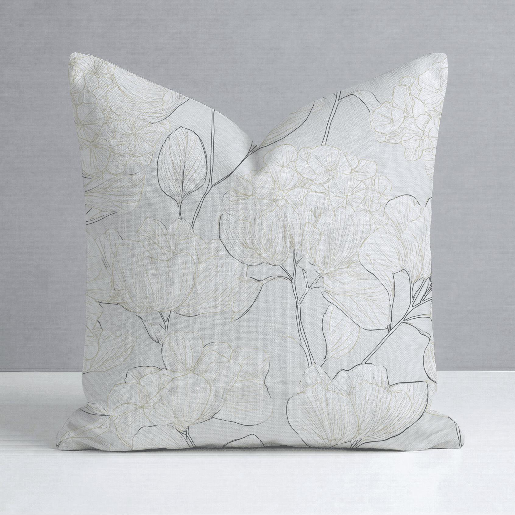 Mint Hydrangea Throw Pillow - Benton Lane Home - Lemon Park