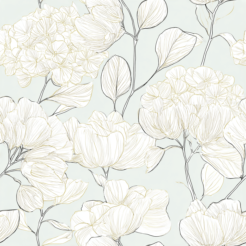 Mint Hydrangea Wallpaper - Benton Lane Home - Lemon Park