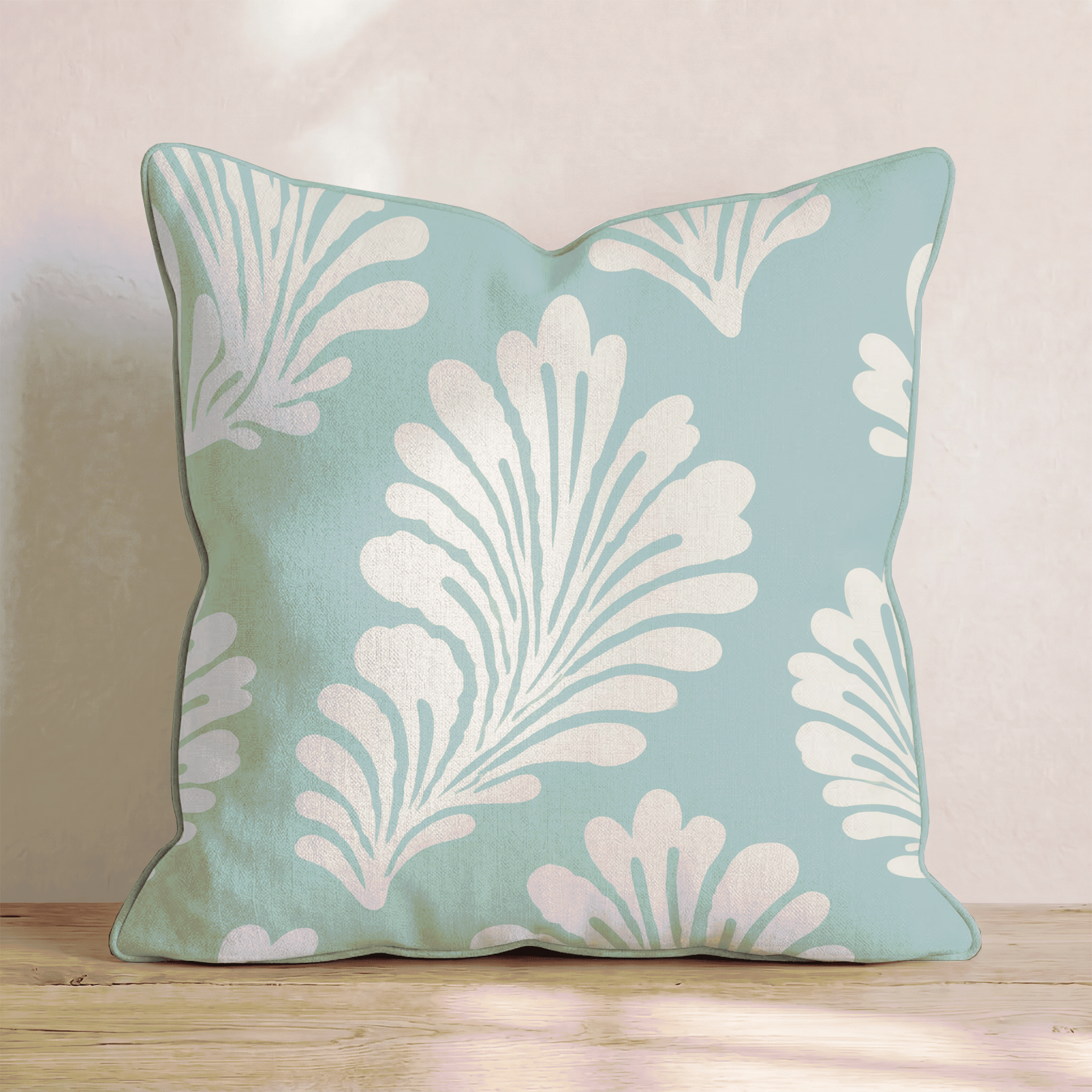 Minty Leaf Throw Pillow - Benton Lane Home - Hillcroft Home