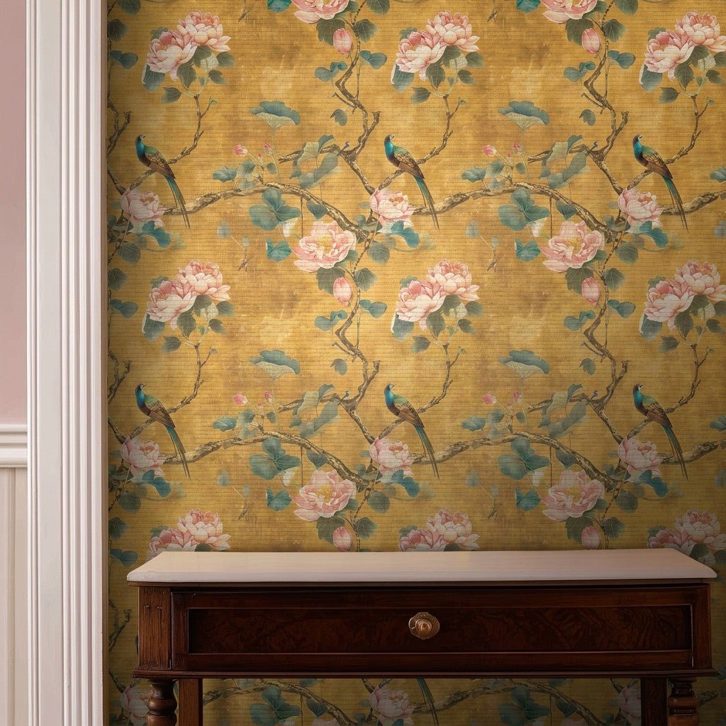 Mira Faux Grasscloth Wallpaper - Painted Paper