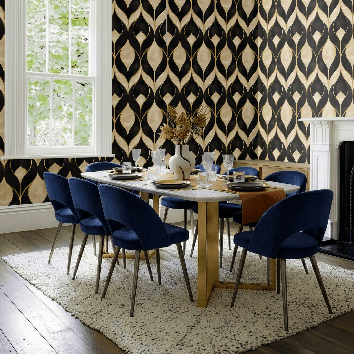 Mireille Wallpaper - Painted Paper