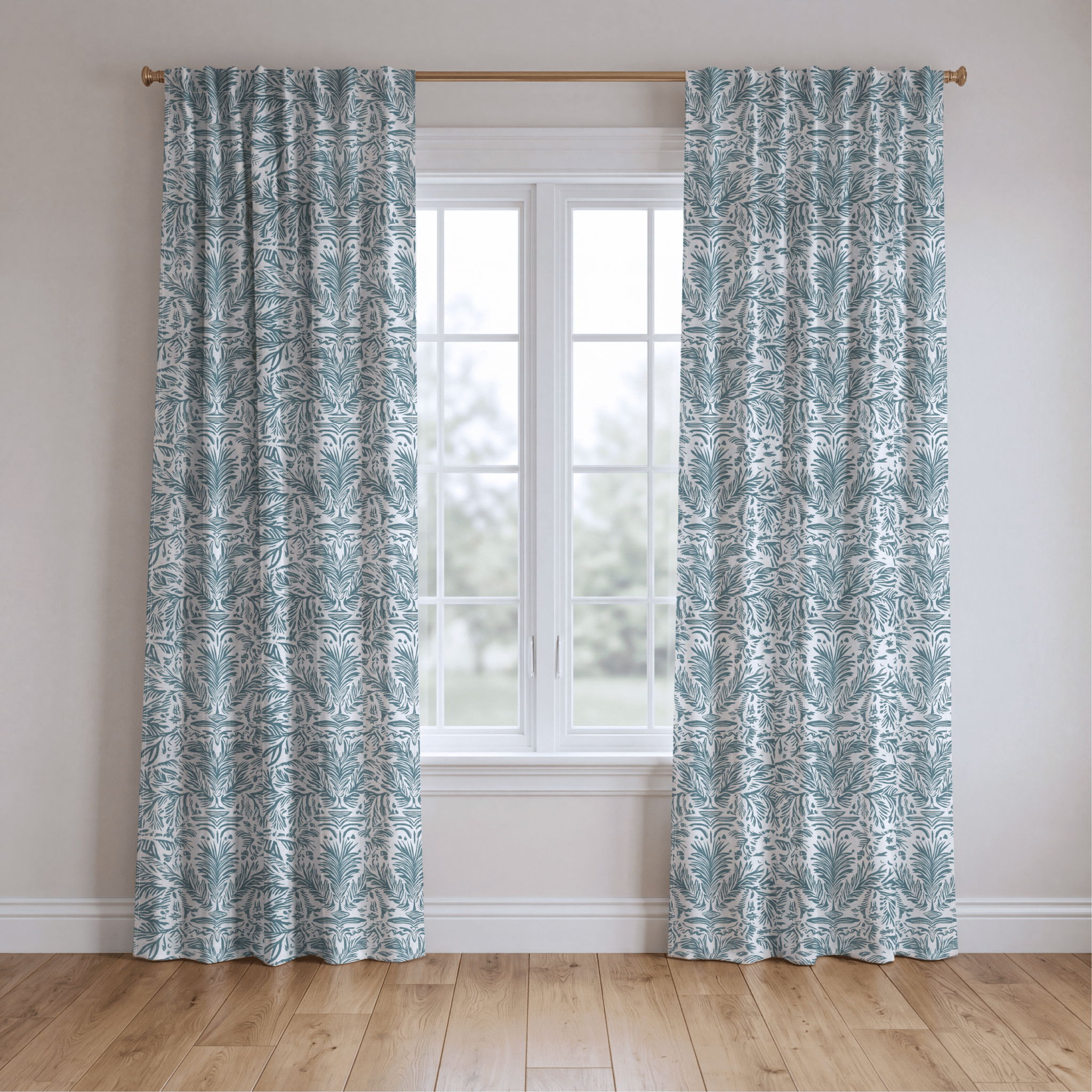 Miss Magnolia Blue - Drapery - Benton Lane Home - Lemon Park