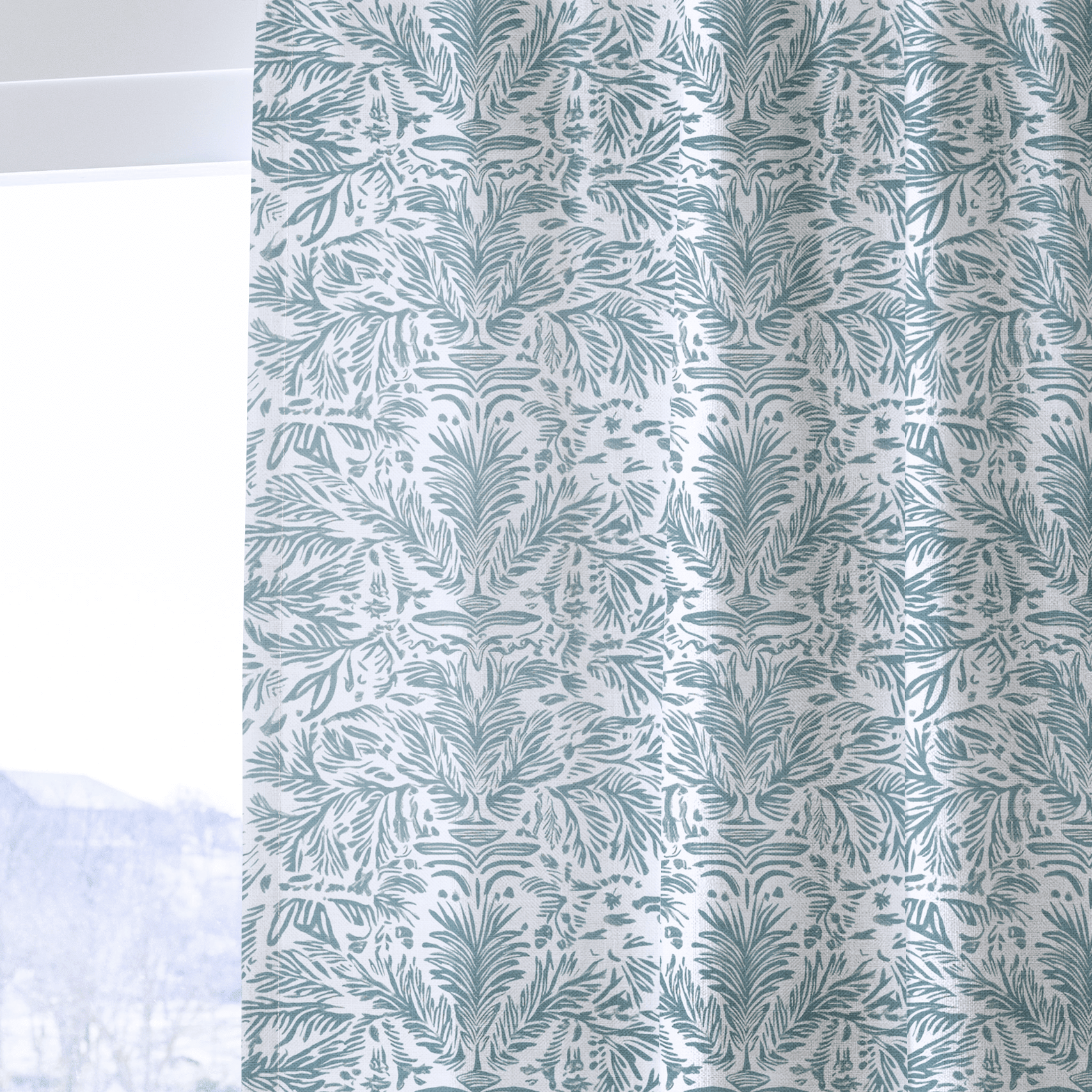 Miss Magnolia Blue - Drapery - Benton Lane Home - Lemon Park