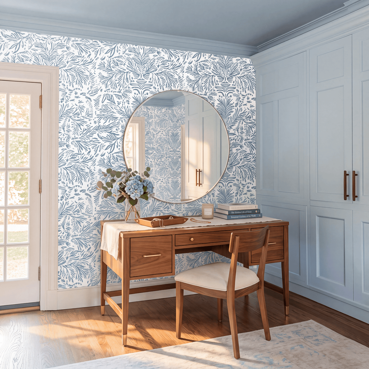 Miss Magnolia Blue Wallpaper - Lemon Park