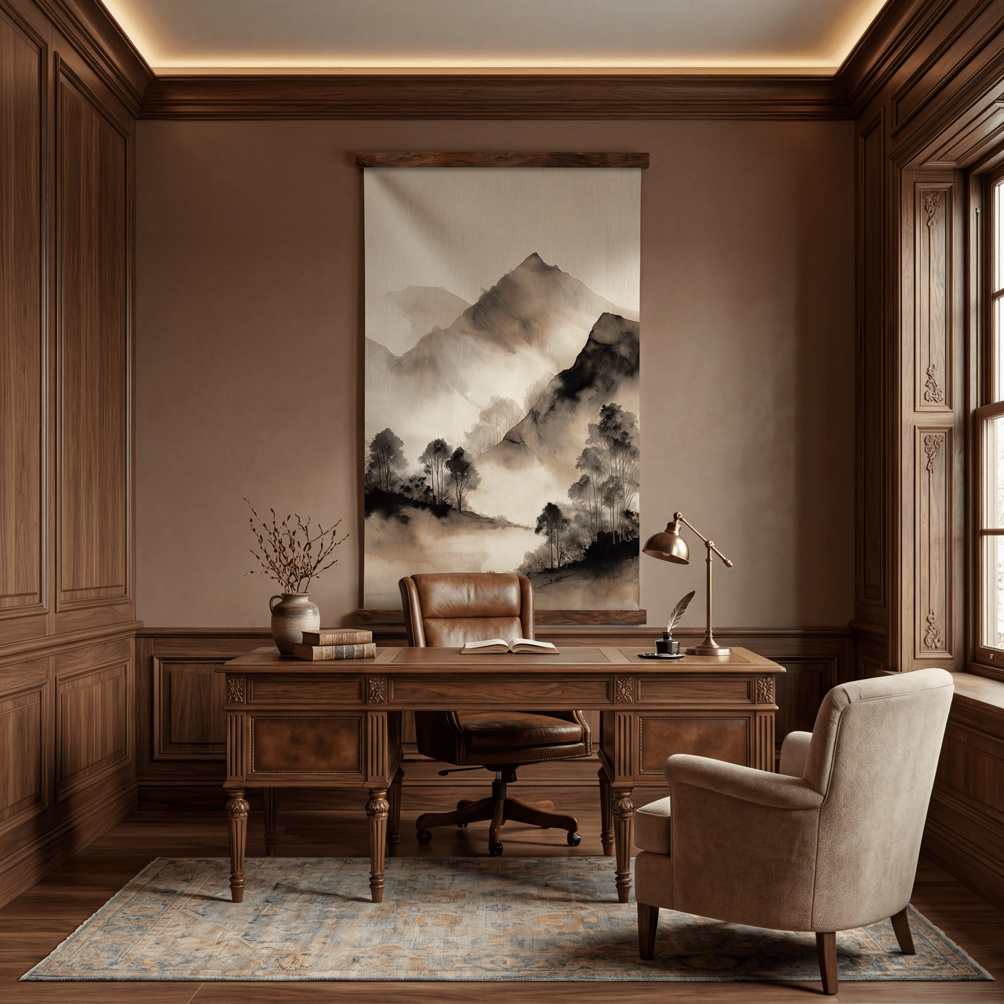 Mist and Ridge - Tapestry - Benton Lane Home - Painted Paper