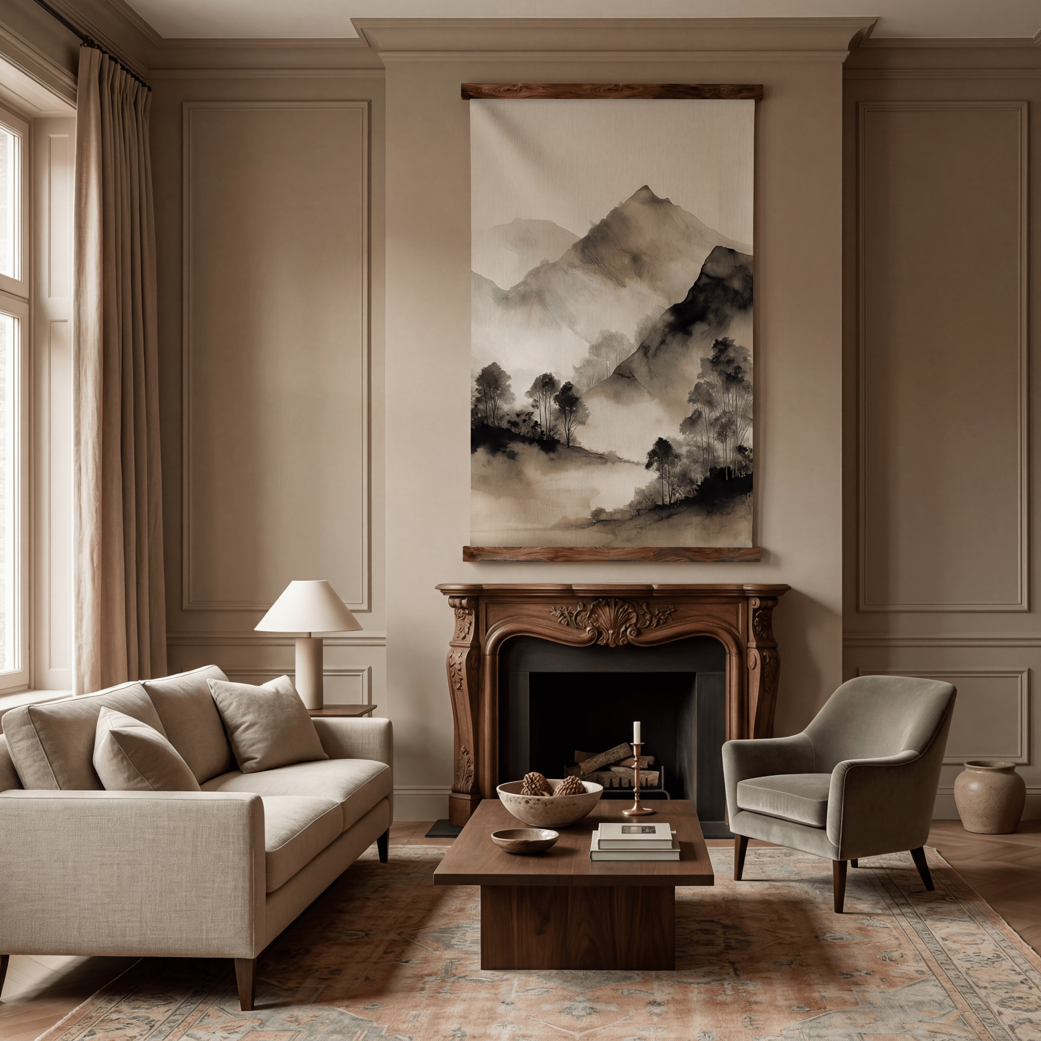 Mist and Ridge - Tapestry - Benton Lane Home - Painted Paper