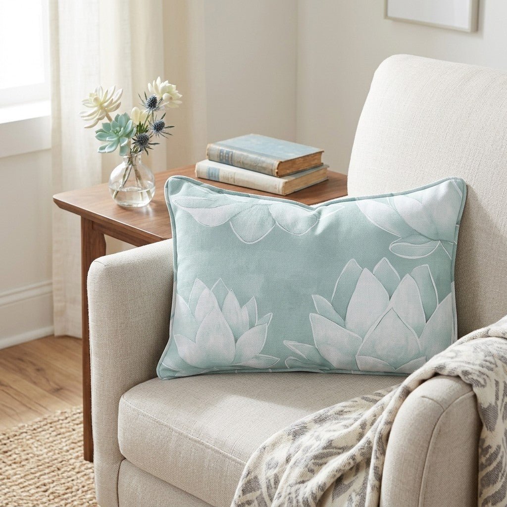 Misty Bloom Throw Pillow - Benton Lane Home - Lemon Park