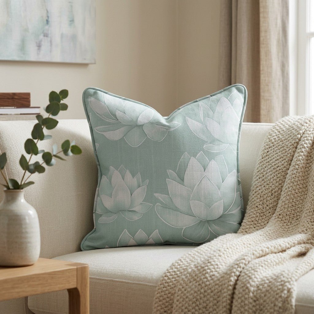 Misty Bloom Throw Pillow - Benton Lane Home - Lemon Park