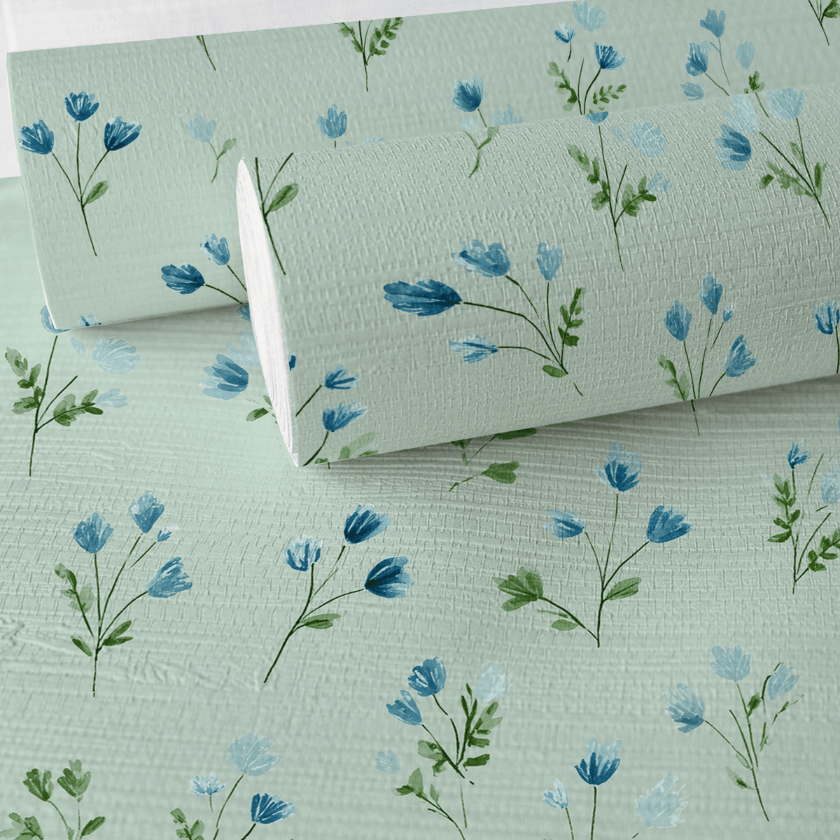 Misty Flora Faux Grasscloth Wallpaper - Benton Lane Home - Lemon Park