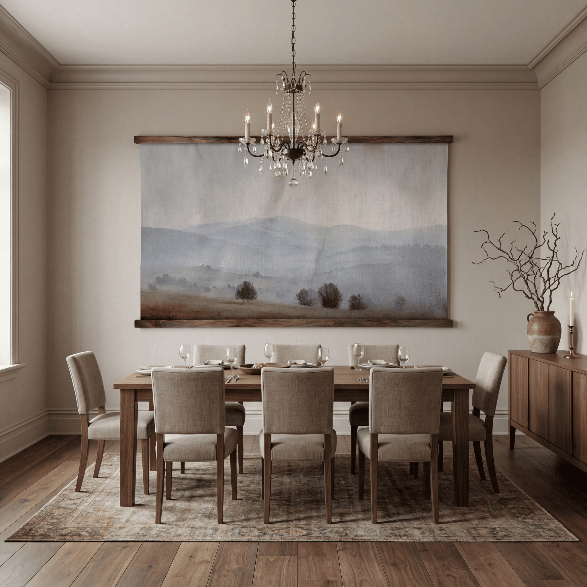 Misty Mountains - Tapestry - Benton Lane Home - Painted Paper