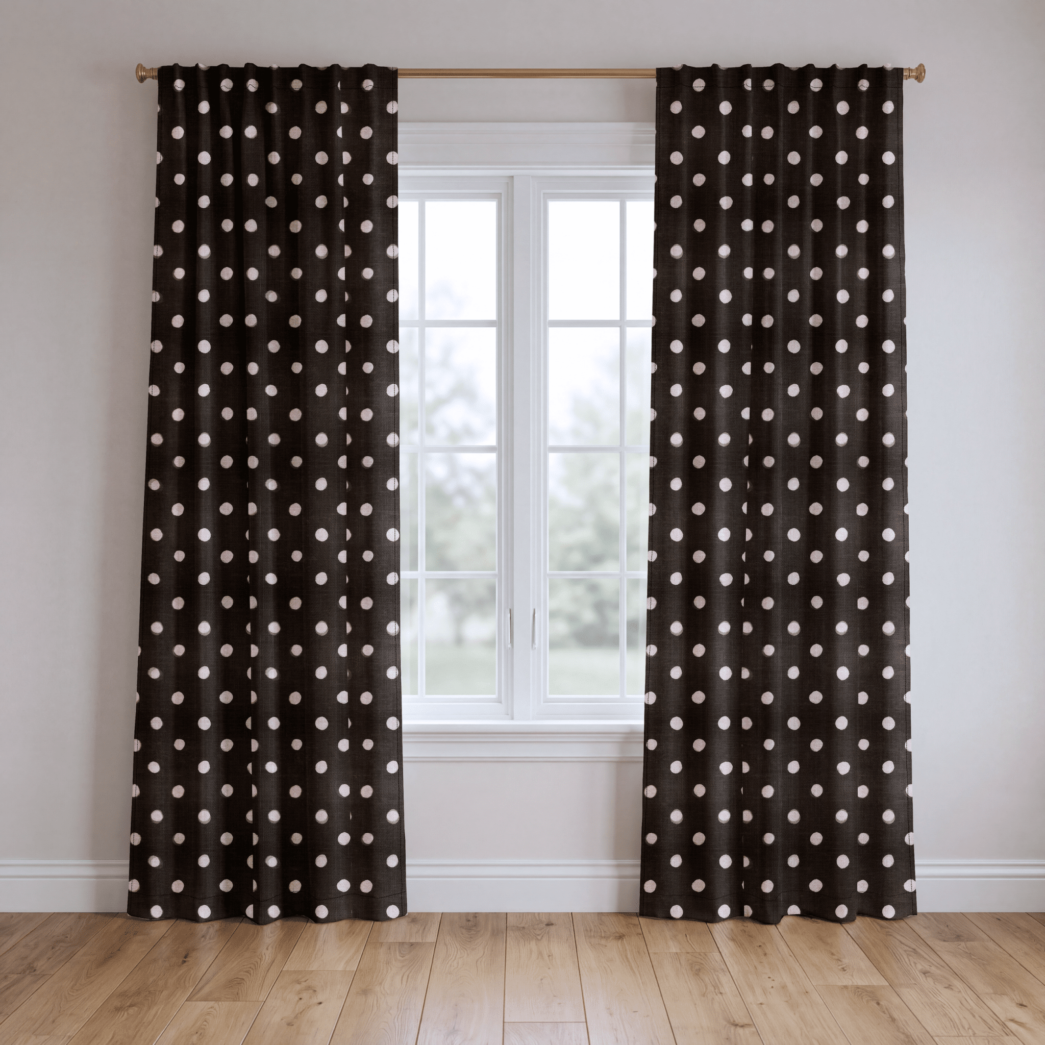 Mocha Dot - Drapery - Benton Lane Home - Lemon Park