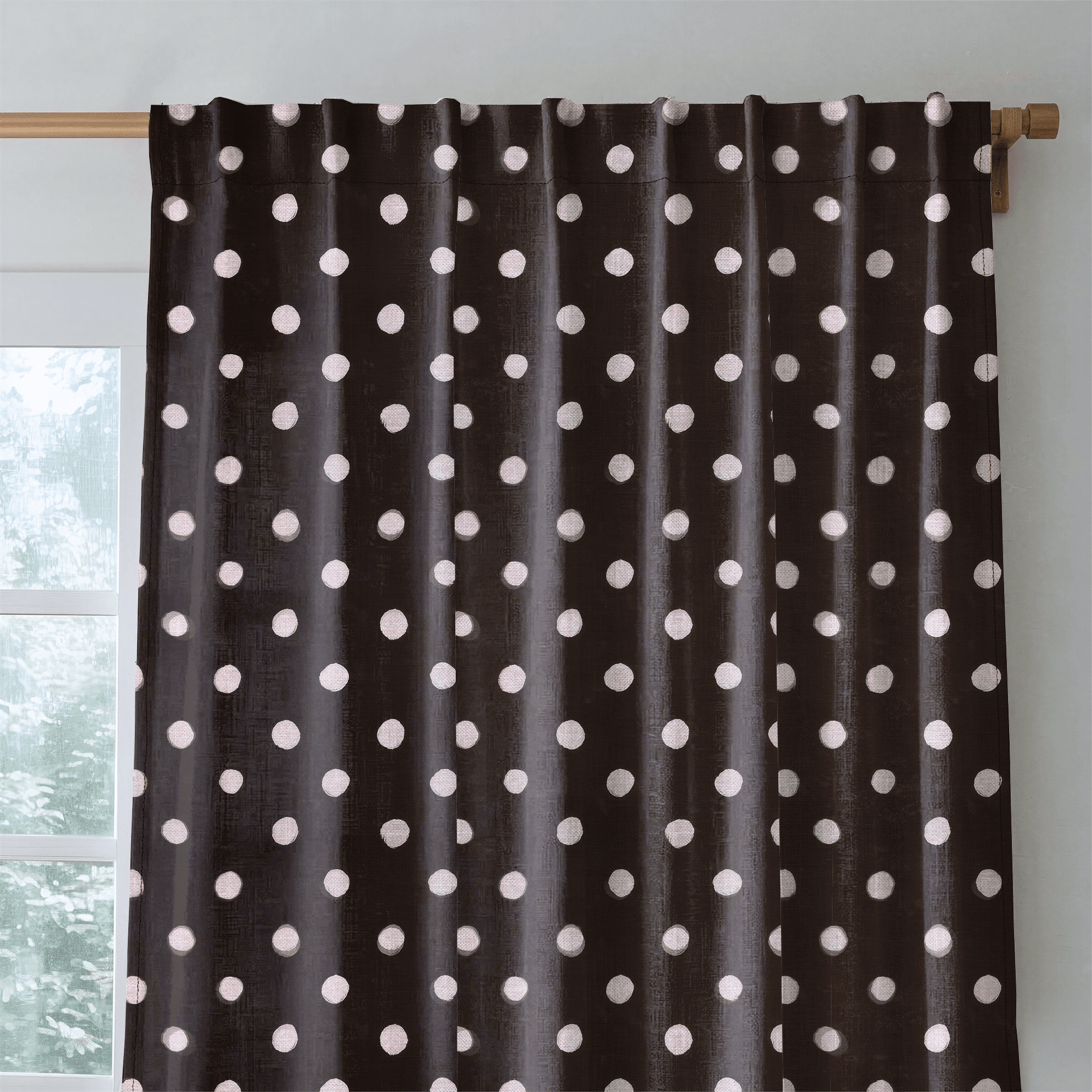 Mocha Dot - Drapery - Benton Lane Home - Lemon Park