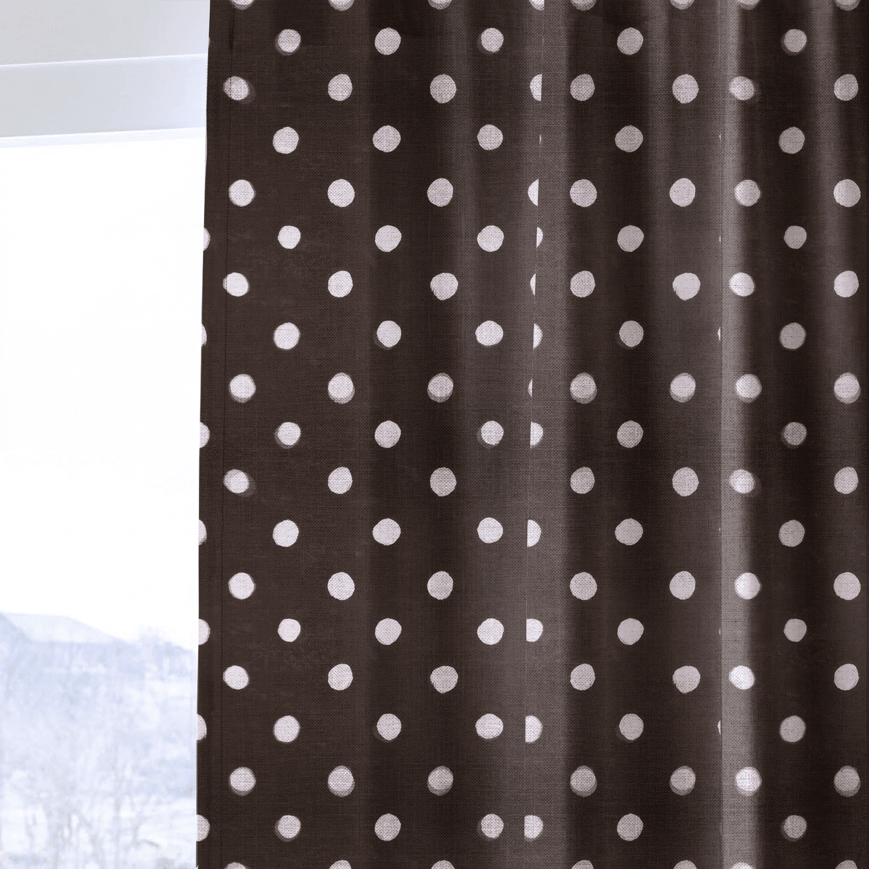 Mocha Dot - Drapery - Benton Lane Home - Lemon Park