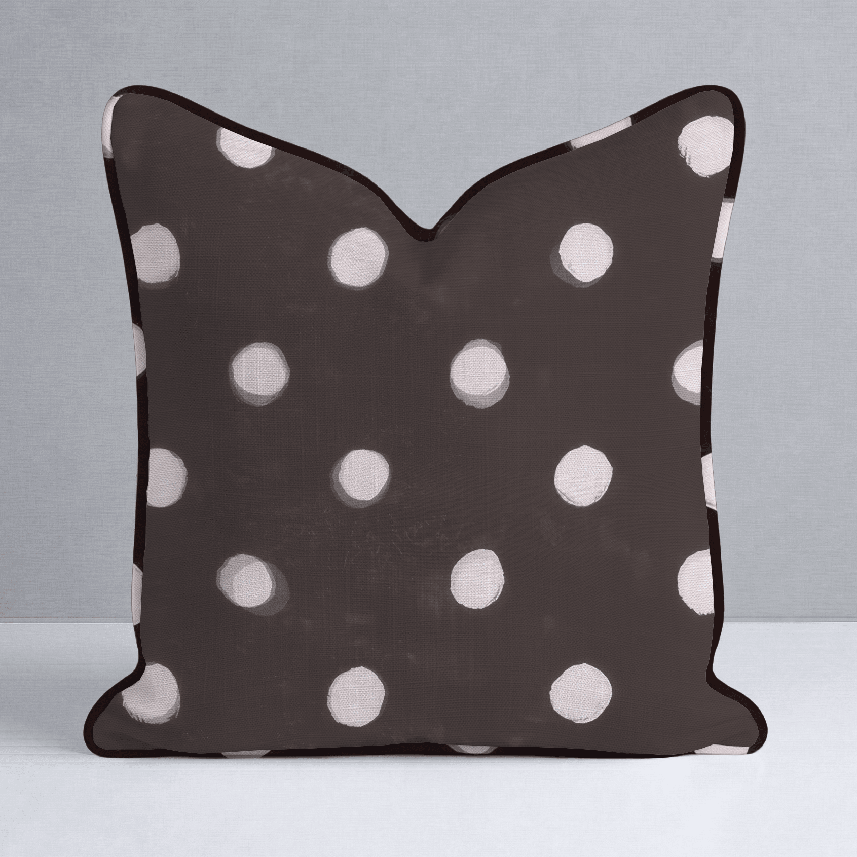Mocha Dot Throw Pillow - Lemon Park