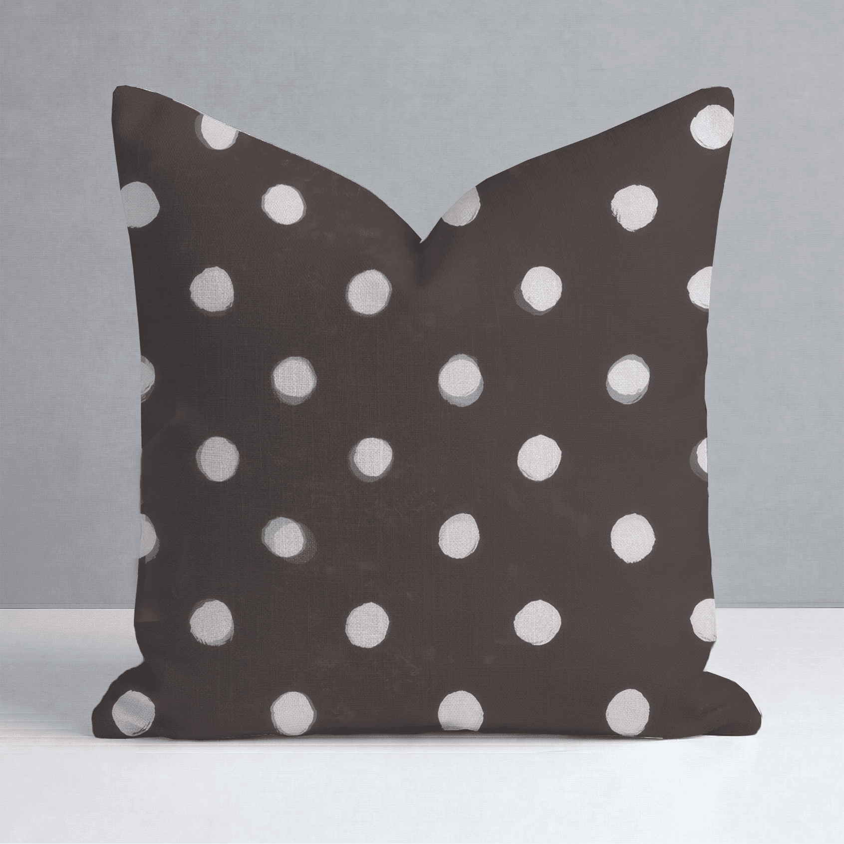 Mocha Dot Throw Pillow - Benton Lane Home - Lemon Park