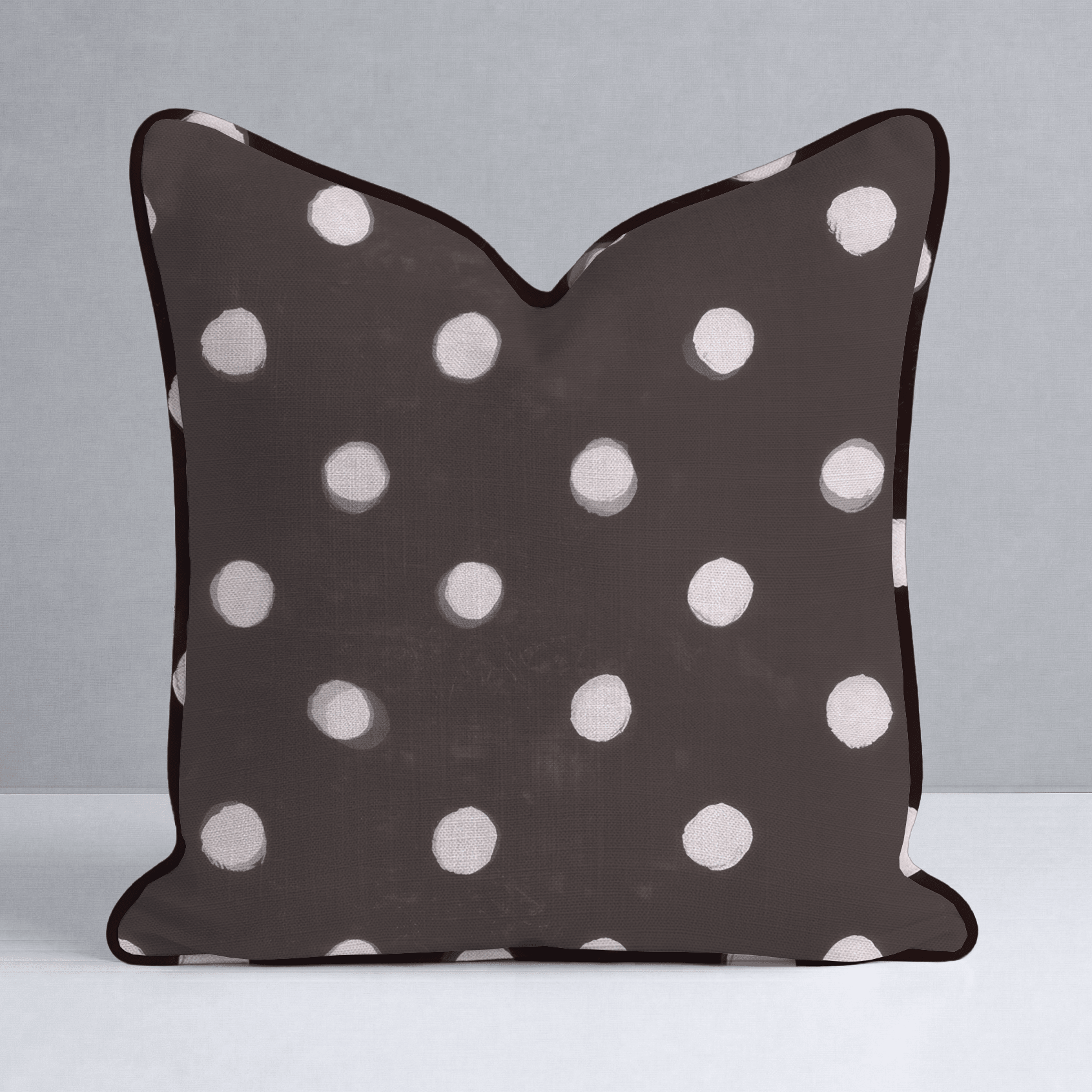 Mocha Dot Throw Pillow - Lemon Park