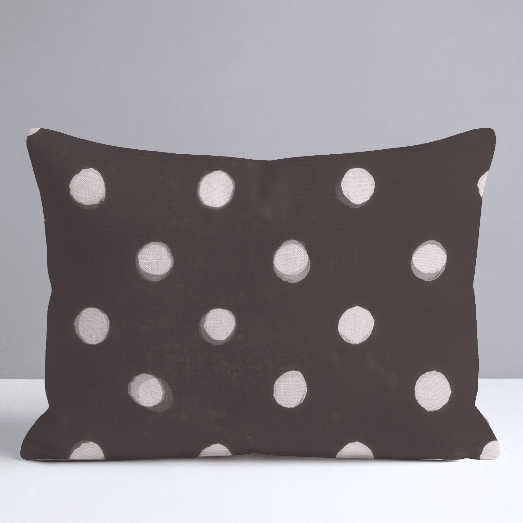 Mocha Dot Throw Pillow - Lemon Park