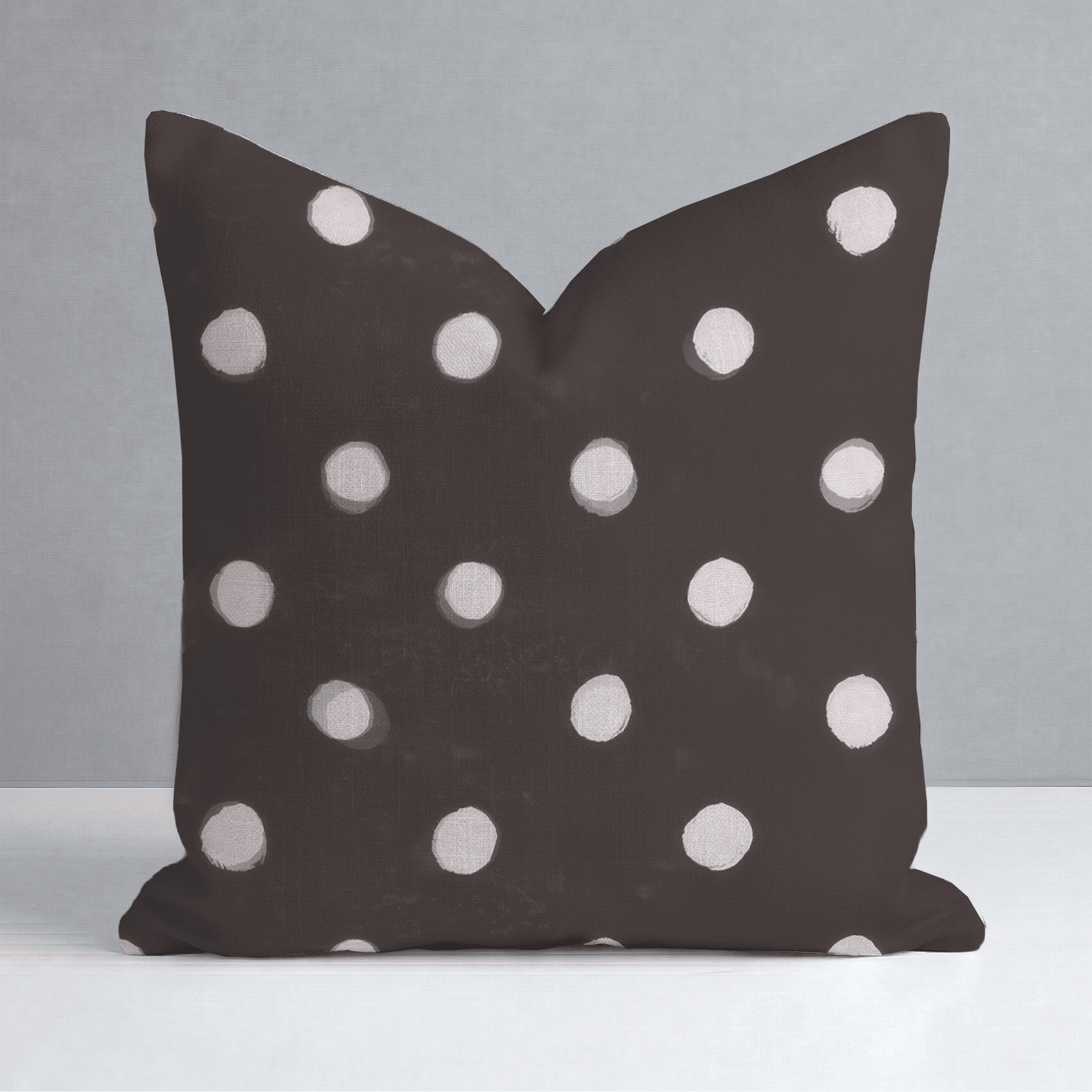 Mocha Dot Throw Pillow - Lemon Park