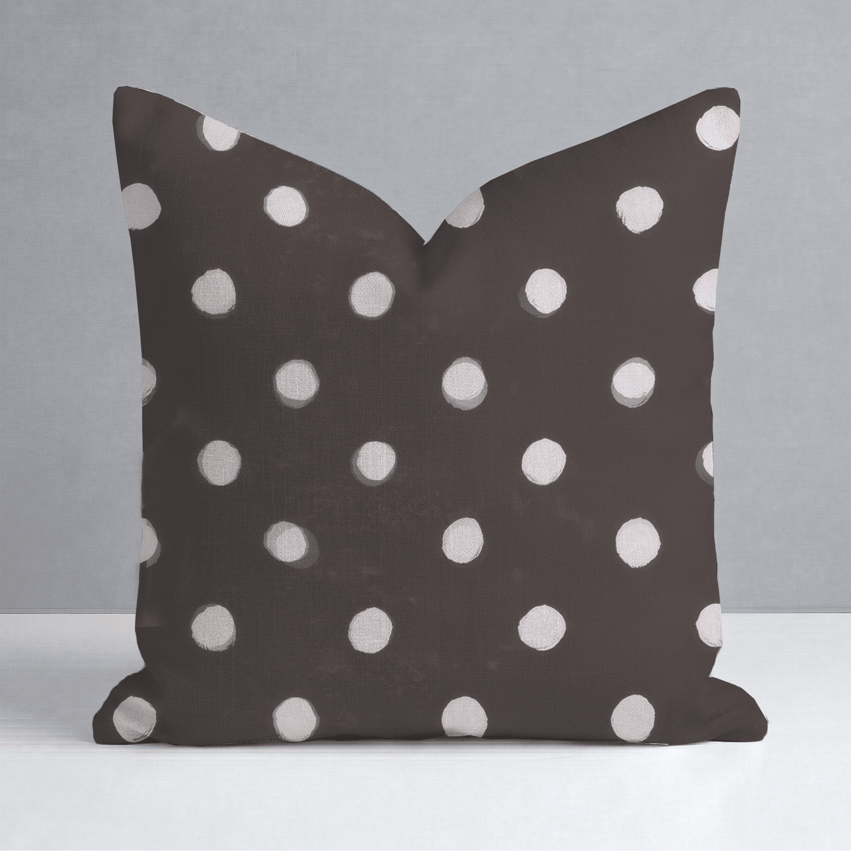 Mocha Dot Throw Pillow - Lemon Park