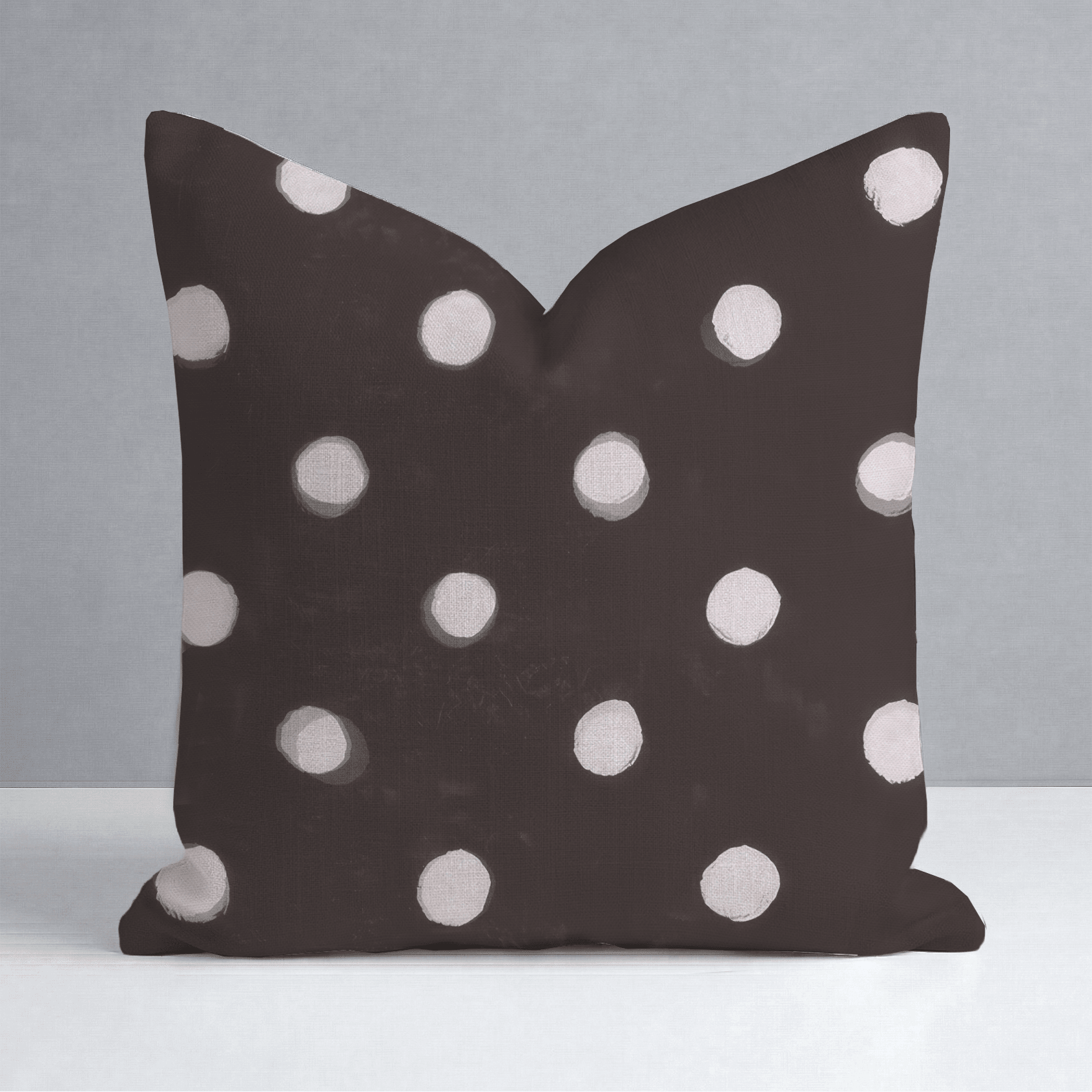 Mocha Dot Throw Pillow - Lemon Park