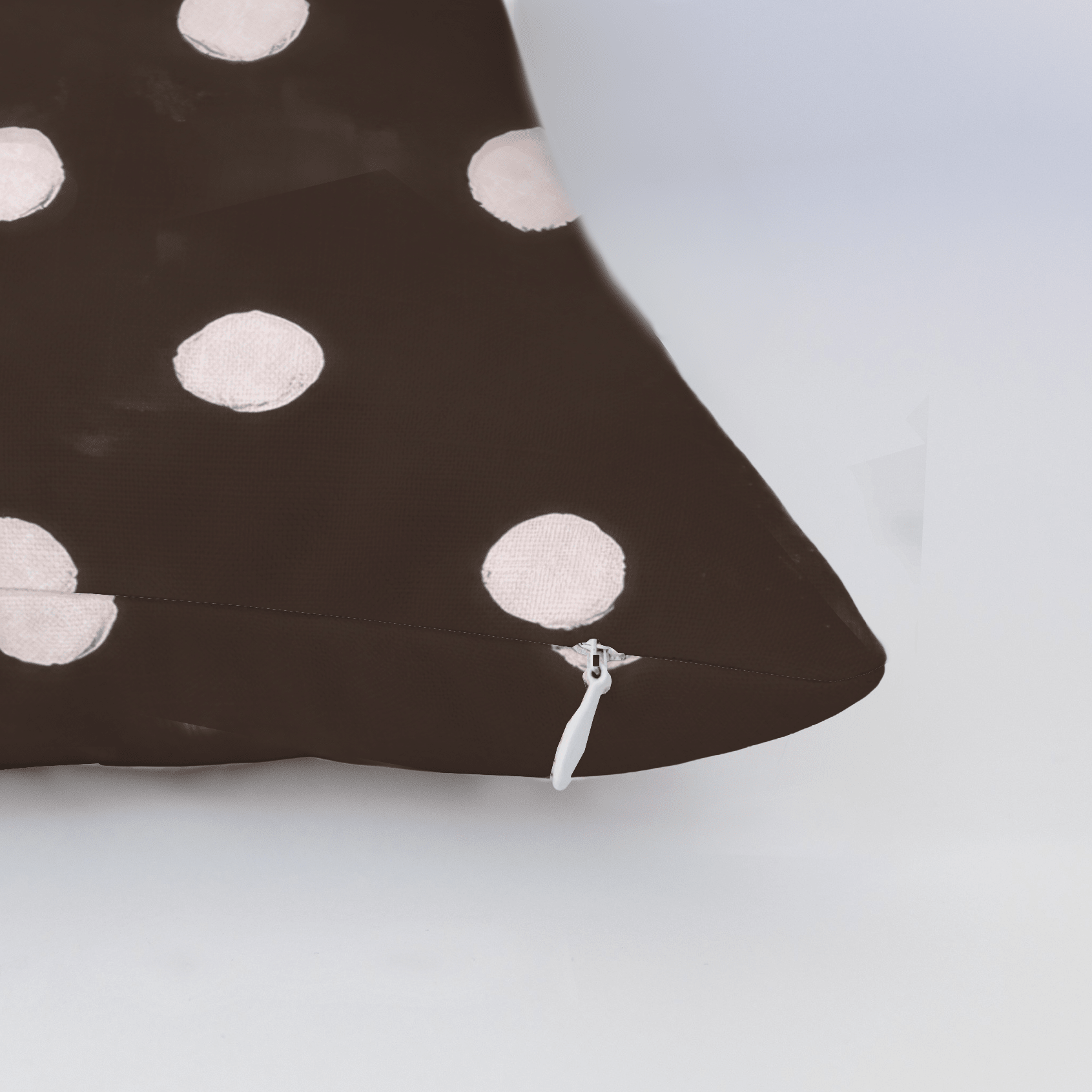 Mocha Dot Throw Pillow - Lemon Park