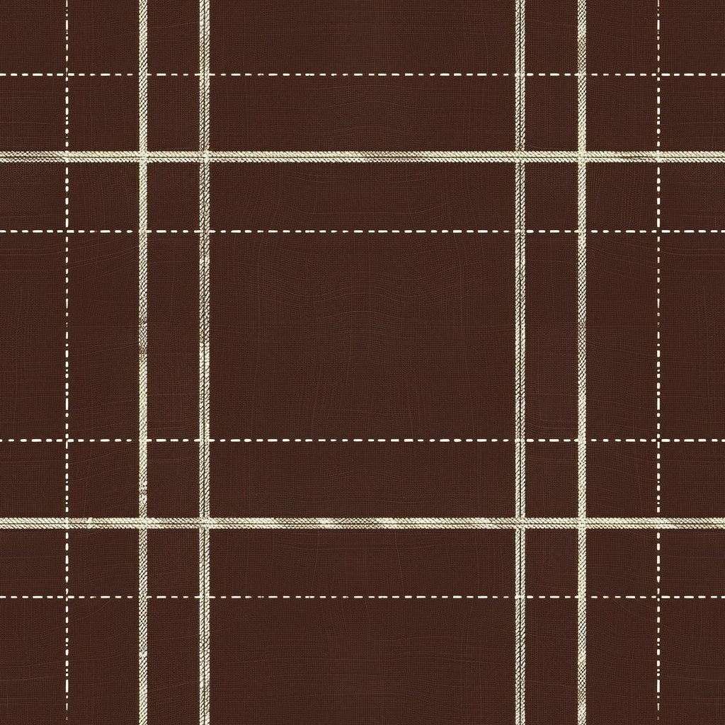 Mocha Tartan Faux Grasscloth Wallpaper - Benton Lane Home - Painted Paper