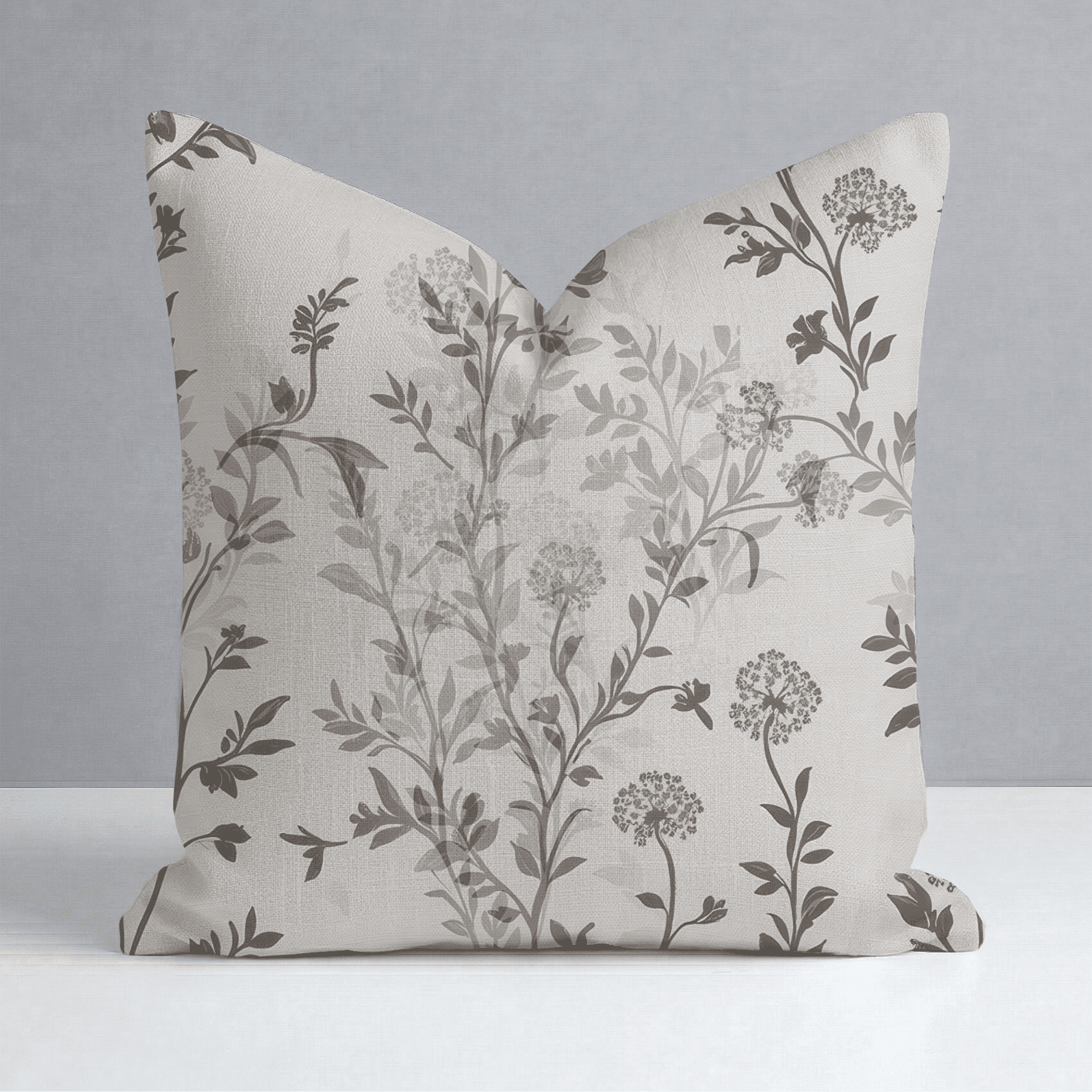 Mocha Vine Throw Pillow - Benton Lane Home - Lemon Park