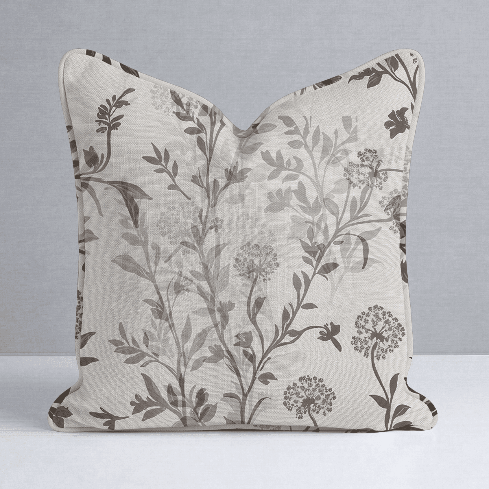Mocha Vine Throw Pillow - Benton Lane Home - Lemon Park
