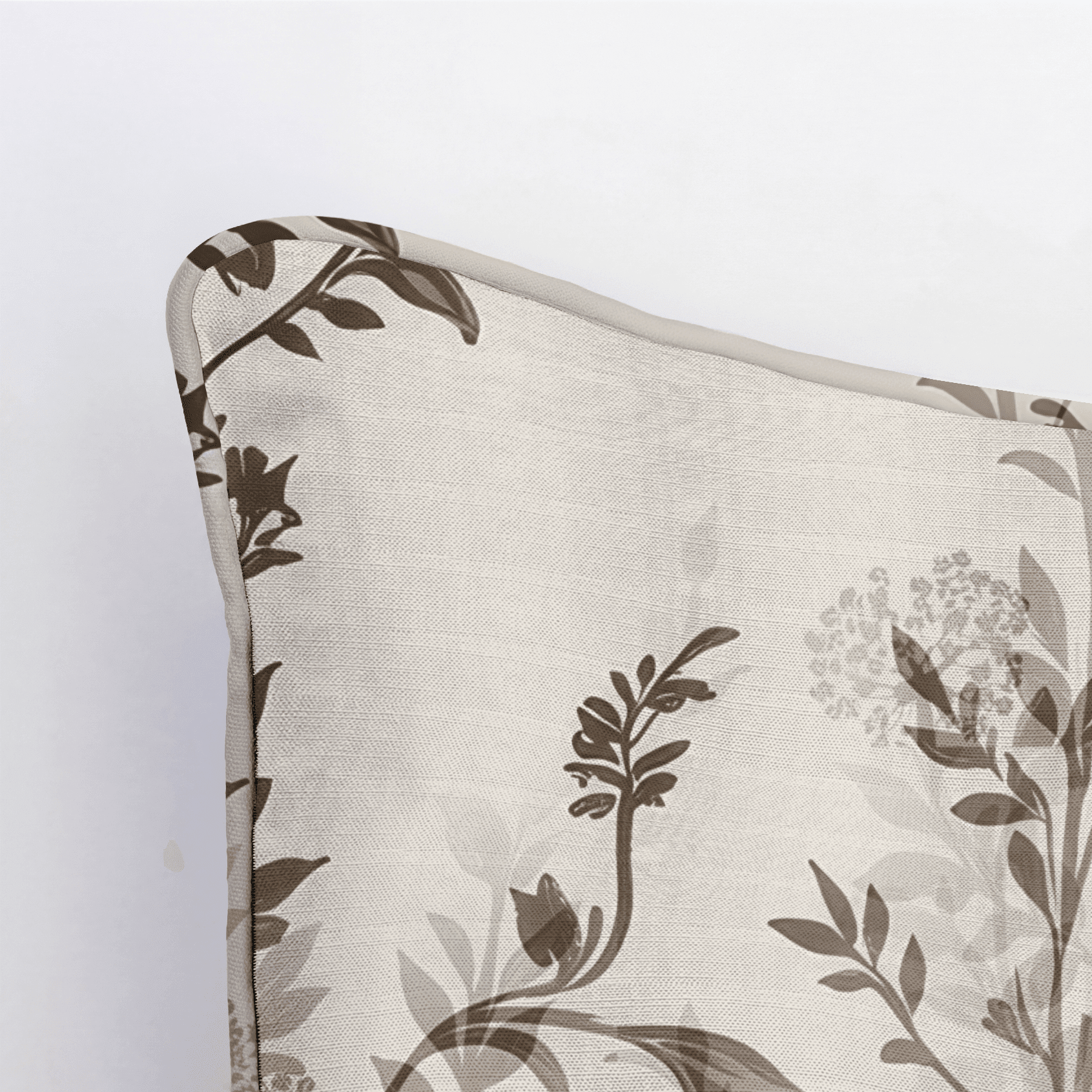 Mocha Vine Throw Pillow - Benton Lane Home - Lemon Park