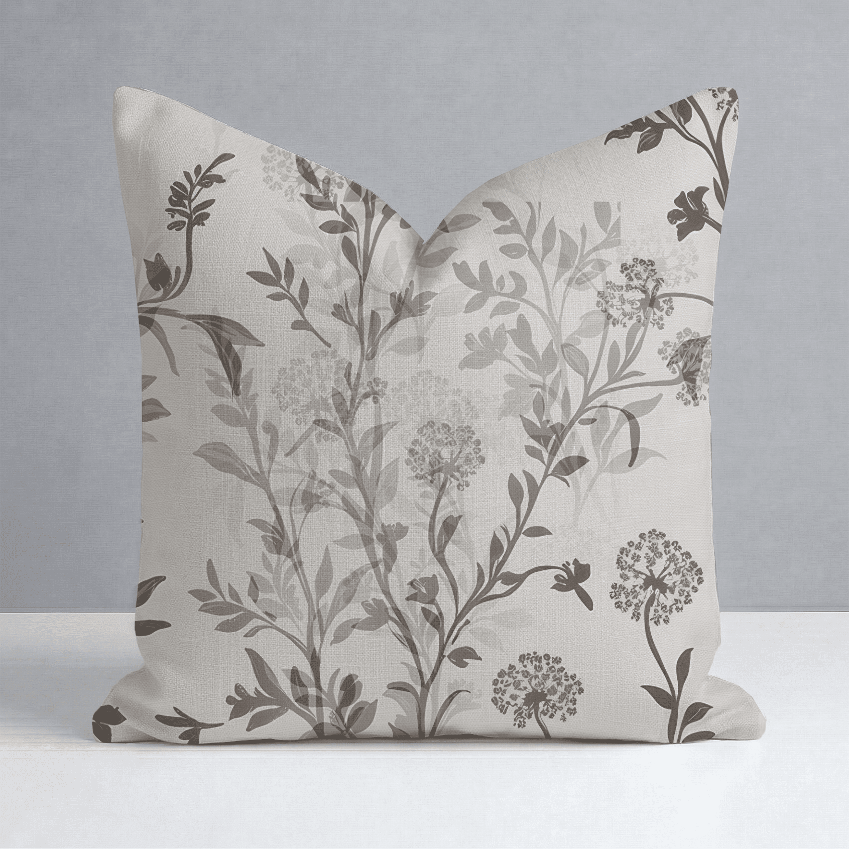 Mocha Vine Throw Pillow - Benton Lane Home - Lemon Park