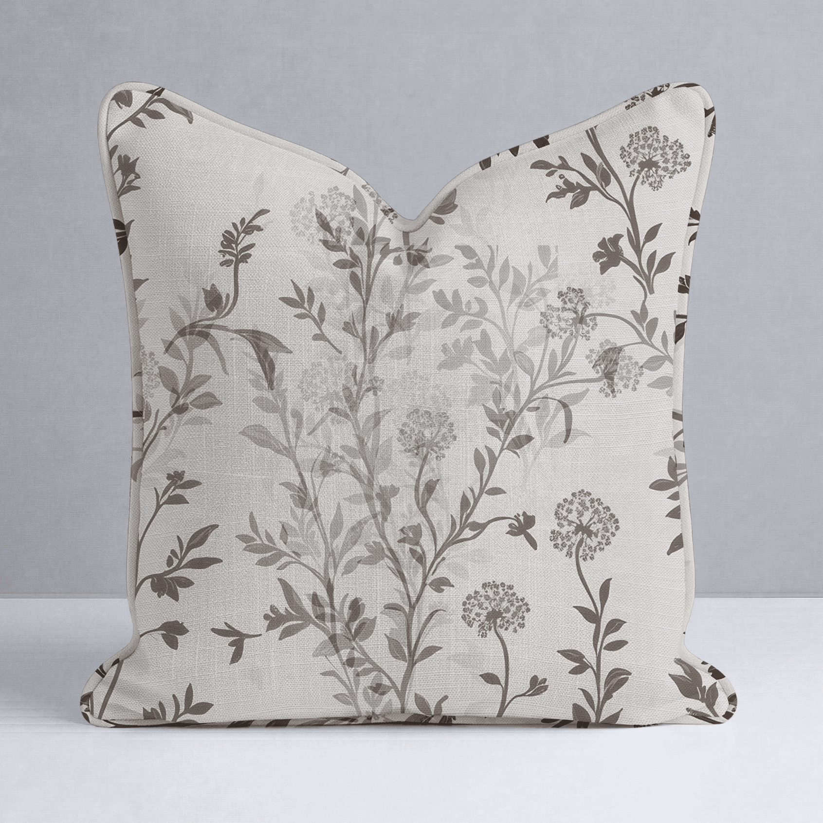 Mocha Vine Throw Pillow - Benton Lane Home - Lemon Park