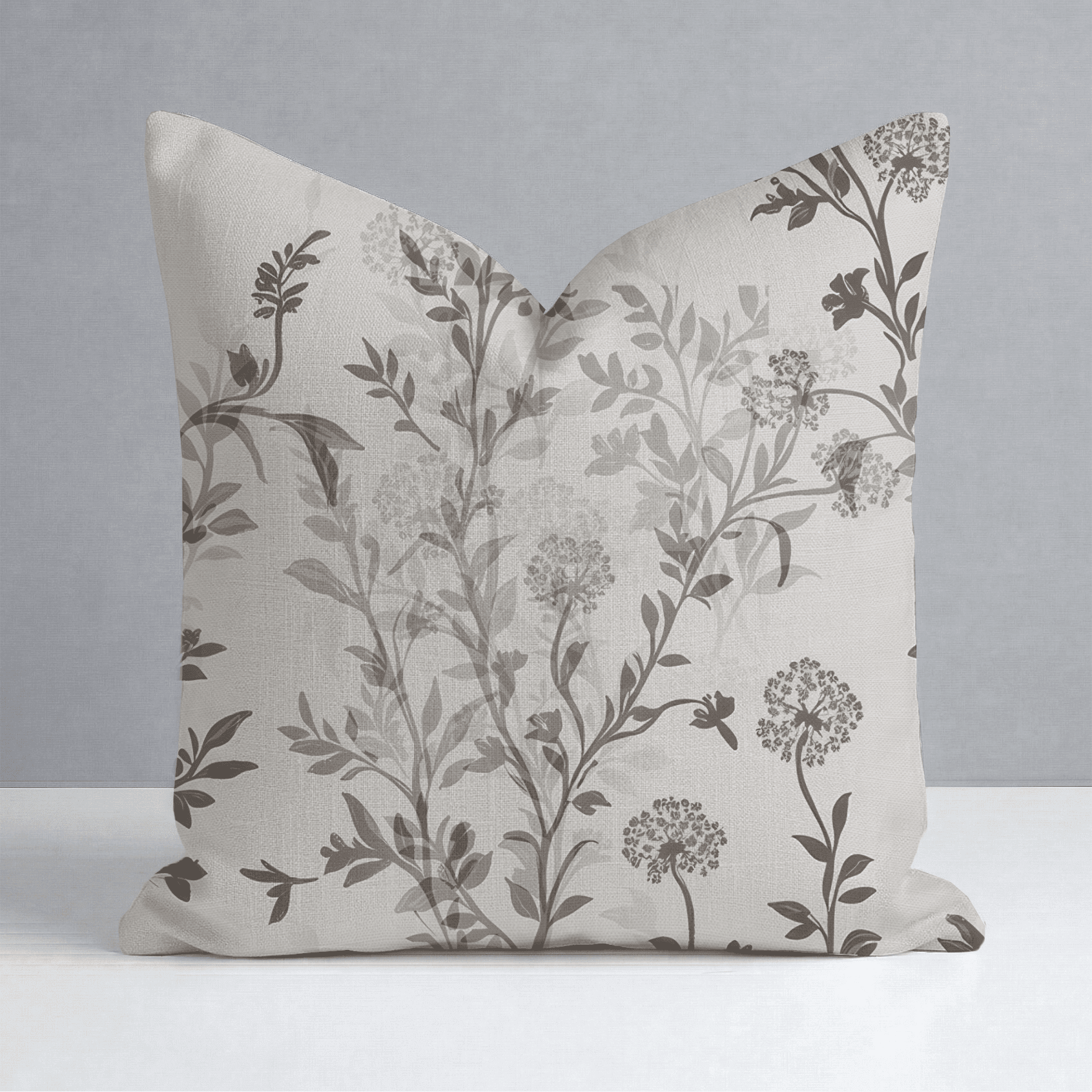 Mocha Vine Throw Pillow - Benton Lane Home - Lemon Park