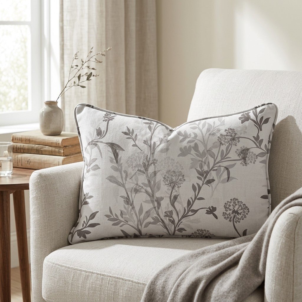 Mocha Vine Throw Pillow - Benton Lane Home - Lemon Park