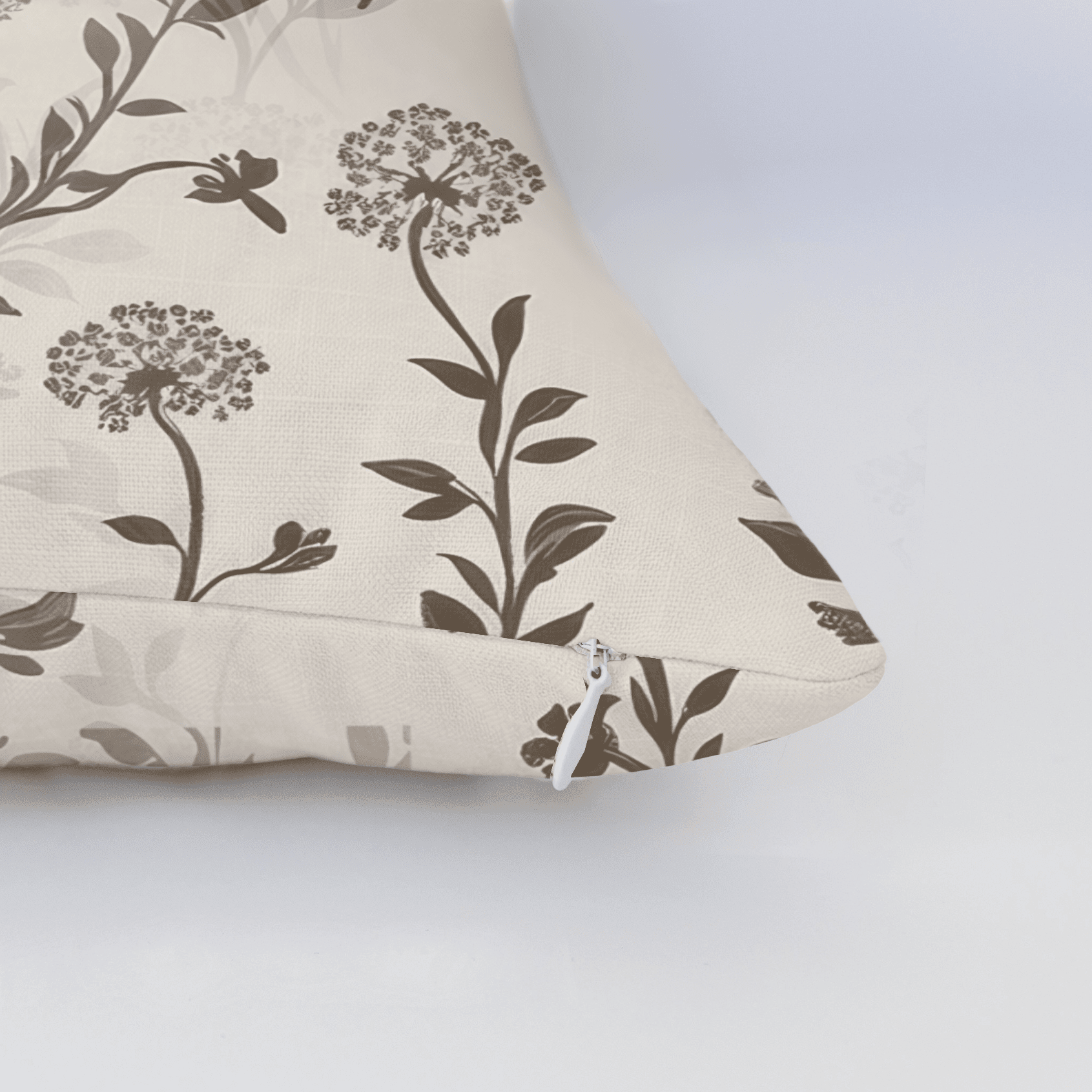 Mocha Vine Throw Pillow - Benton Lane Home - Lemon Park