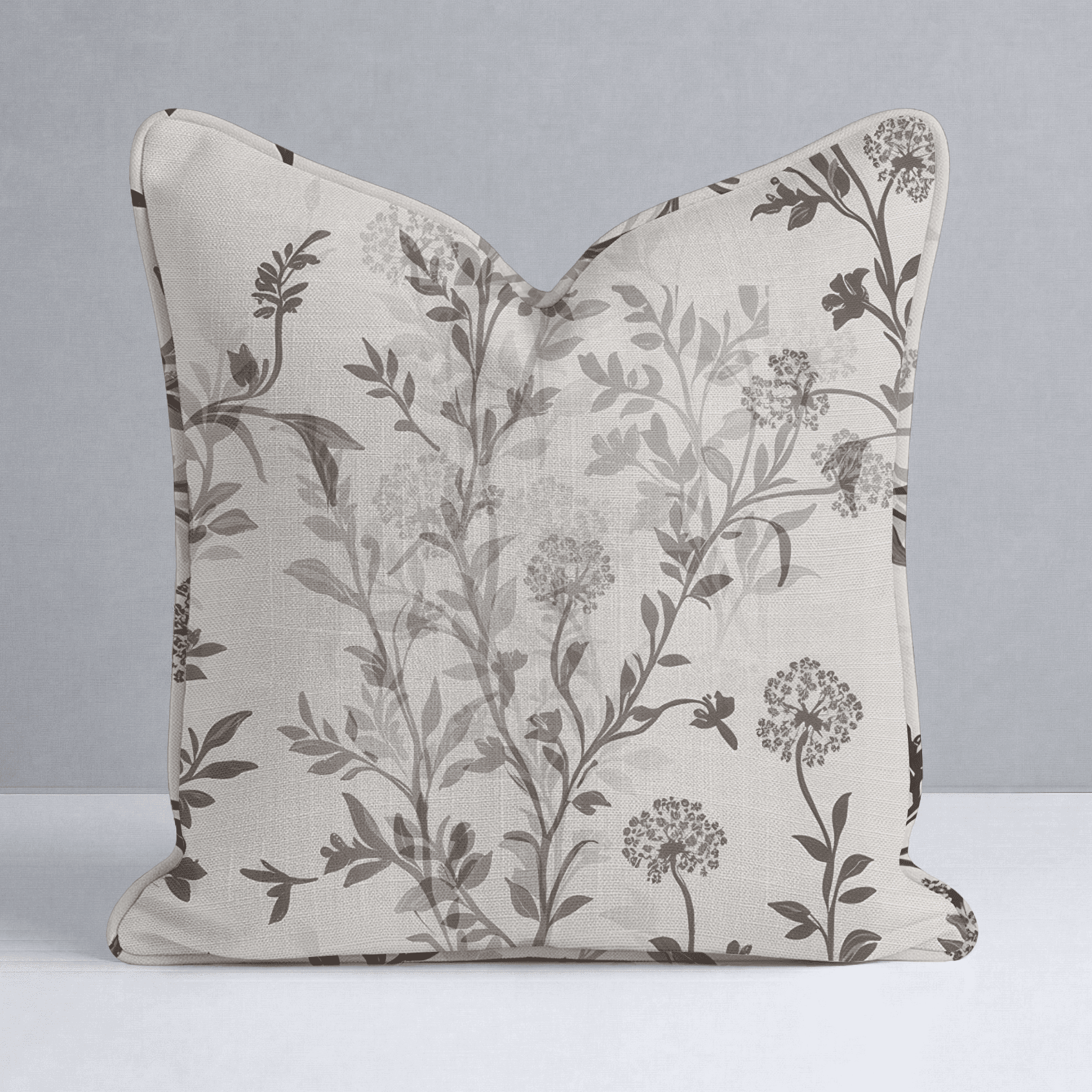 Mocha Vine Throw Pillow - Benton Lane Home - Lemon Park