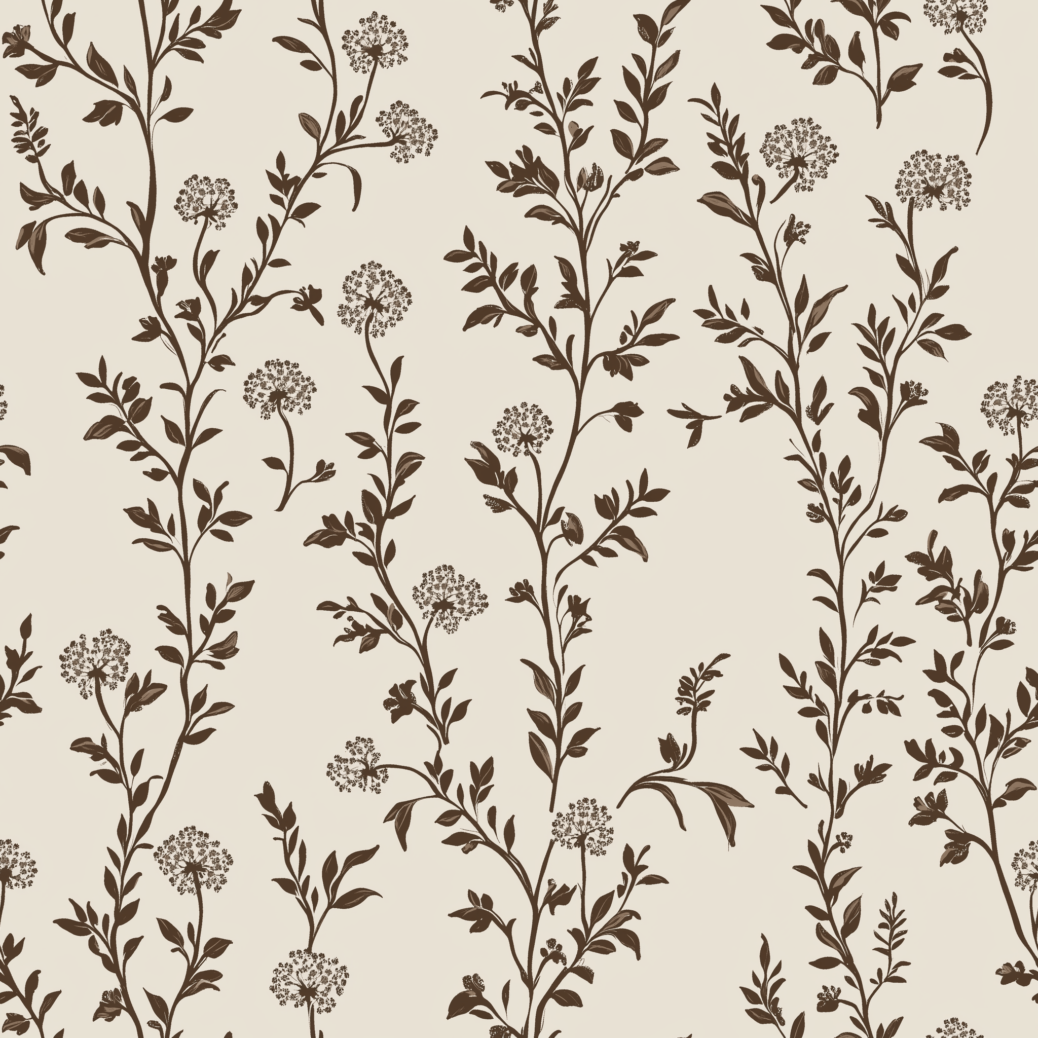 Mocha Vine Wallpaper - Benton Lane Home - Lemon Park