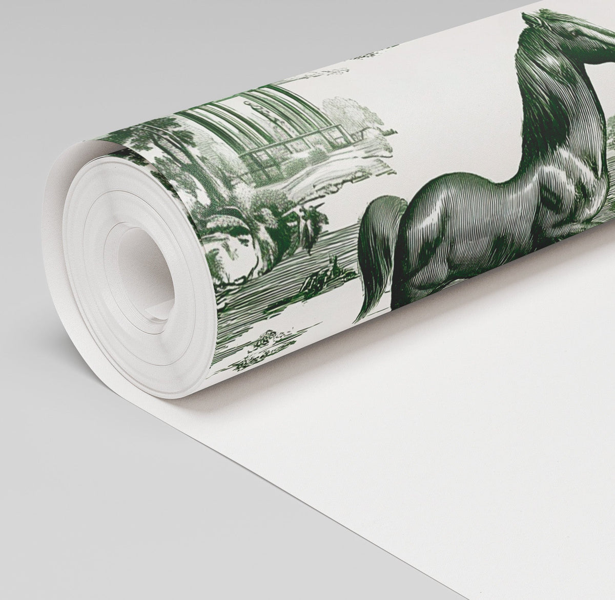 Money Horse Toile Wallpaper - Painted Paper