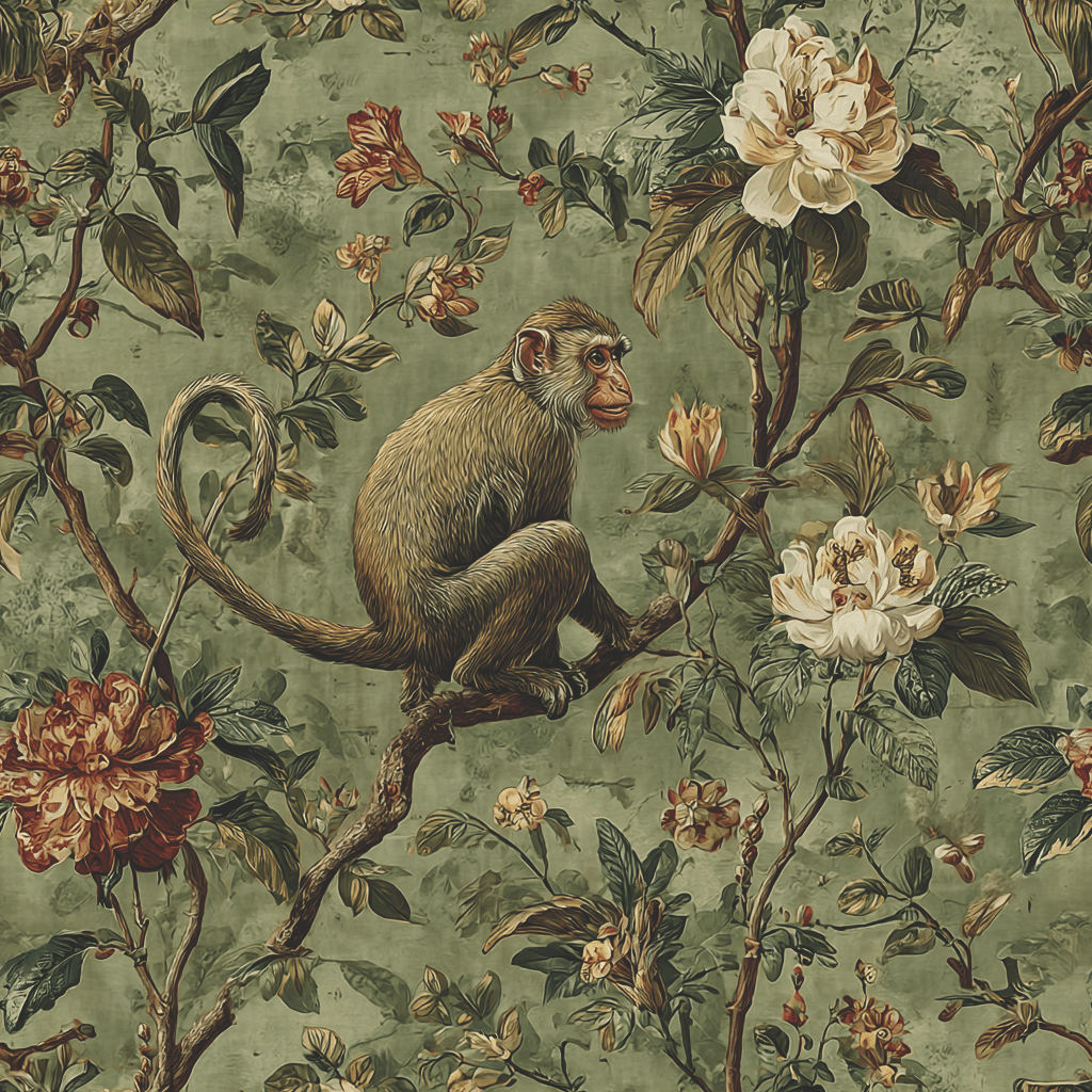 Monkey Business Wallpaper - Painted Paper