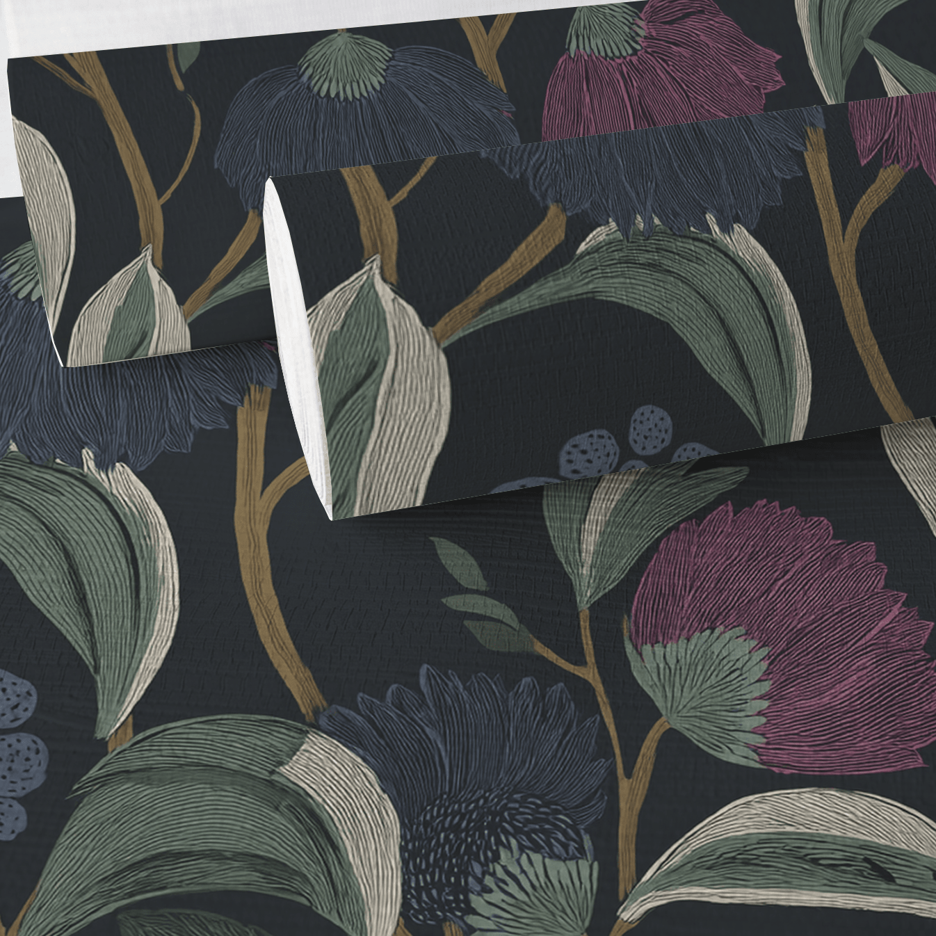 Moody Margo Faux Grasscloth Wallpaper - Painted Paper