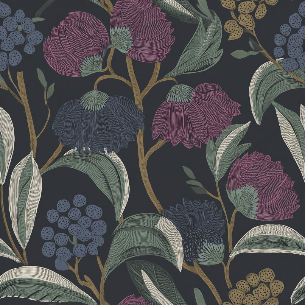 Moody Margo Wallpaper - Painted Paper