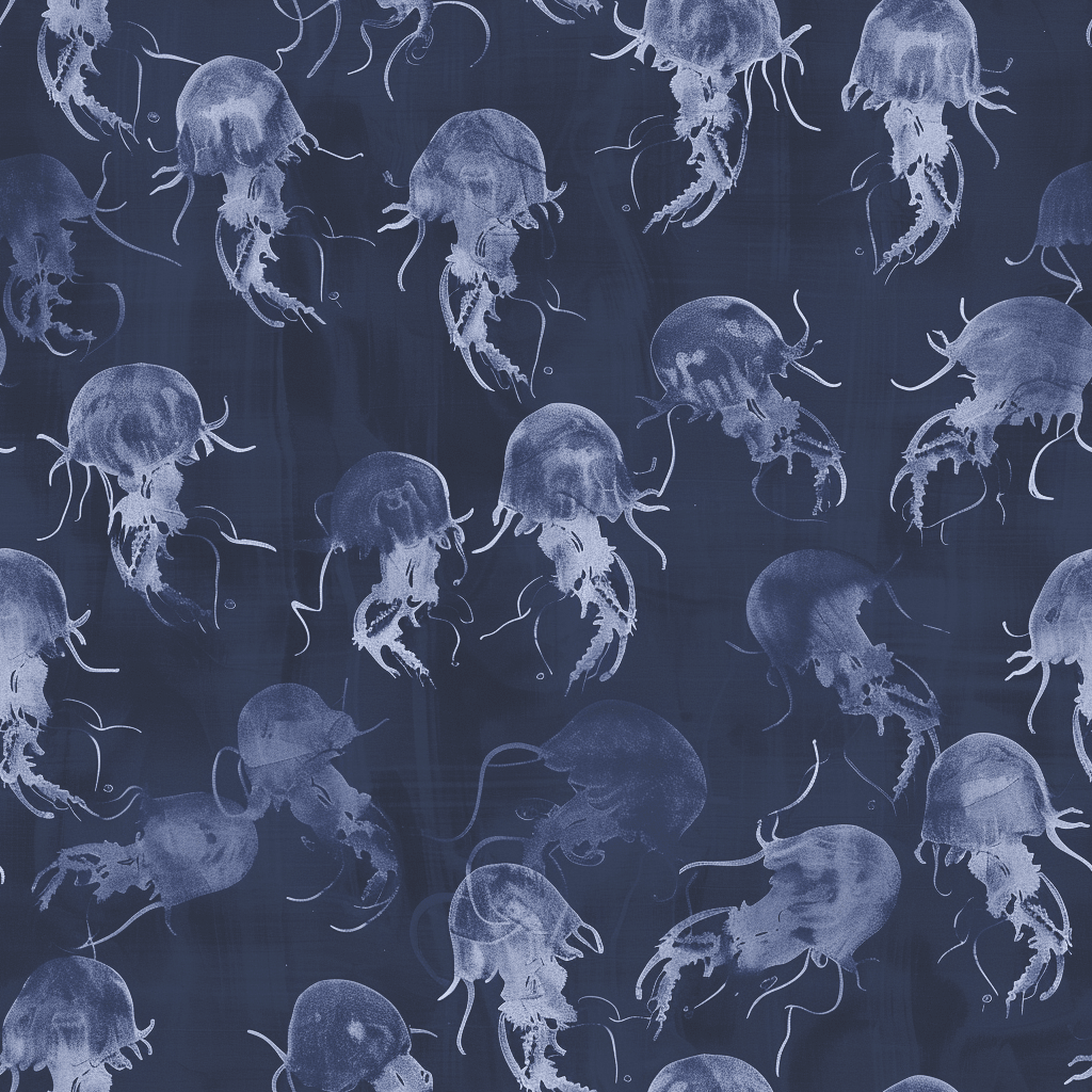 Moon Jelly Drift Wallpaper - Painted Paper