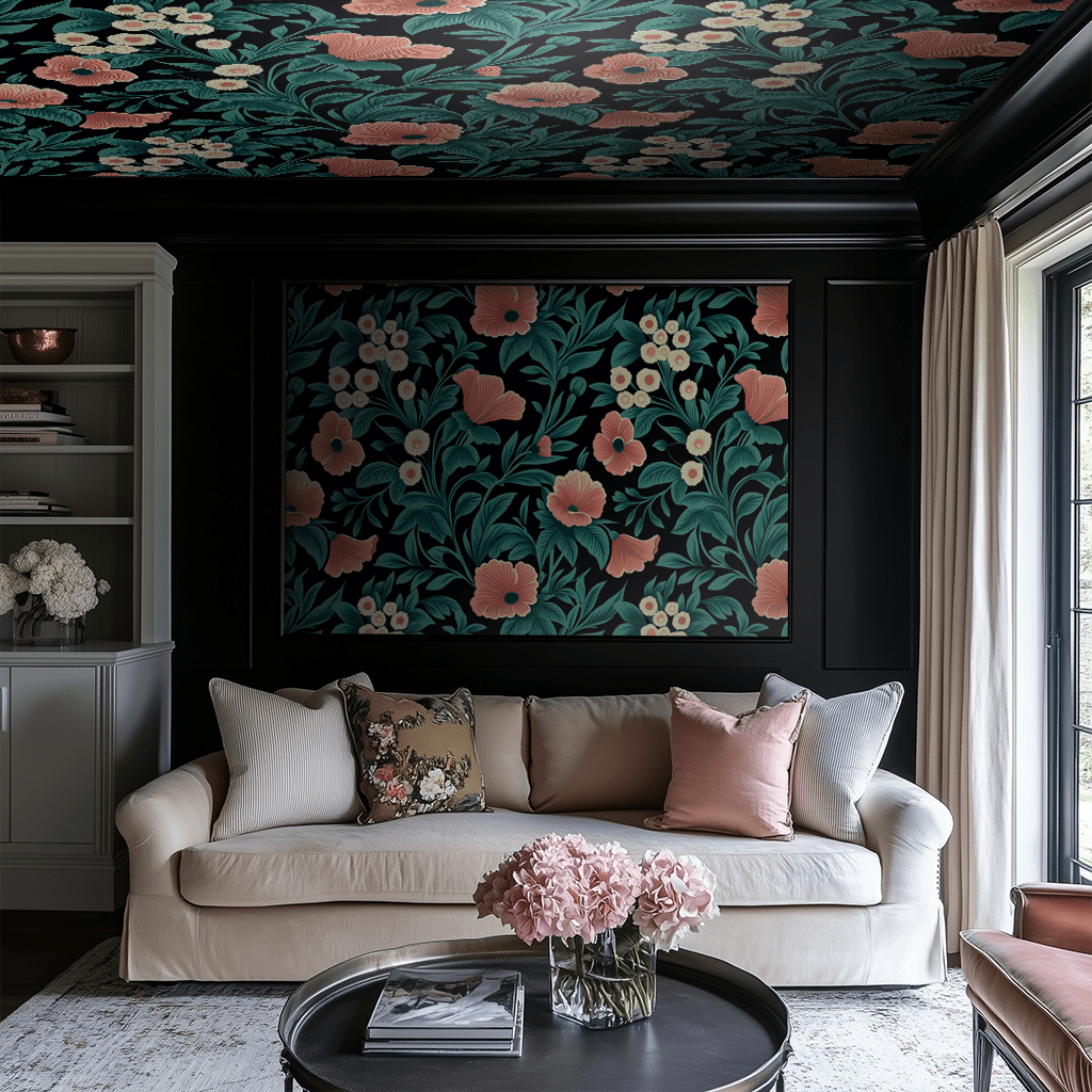 Moonbloom Wallpaper - Benton Lane Home - Painted Paper