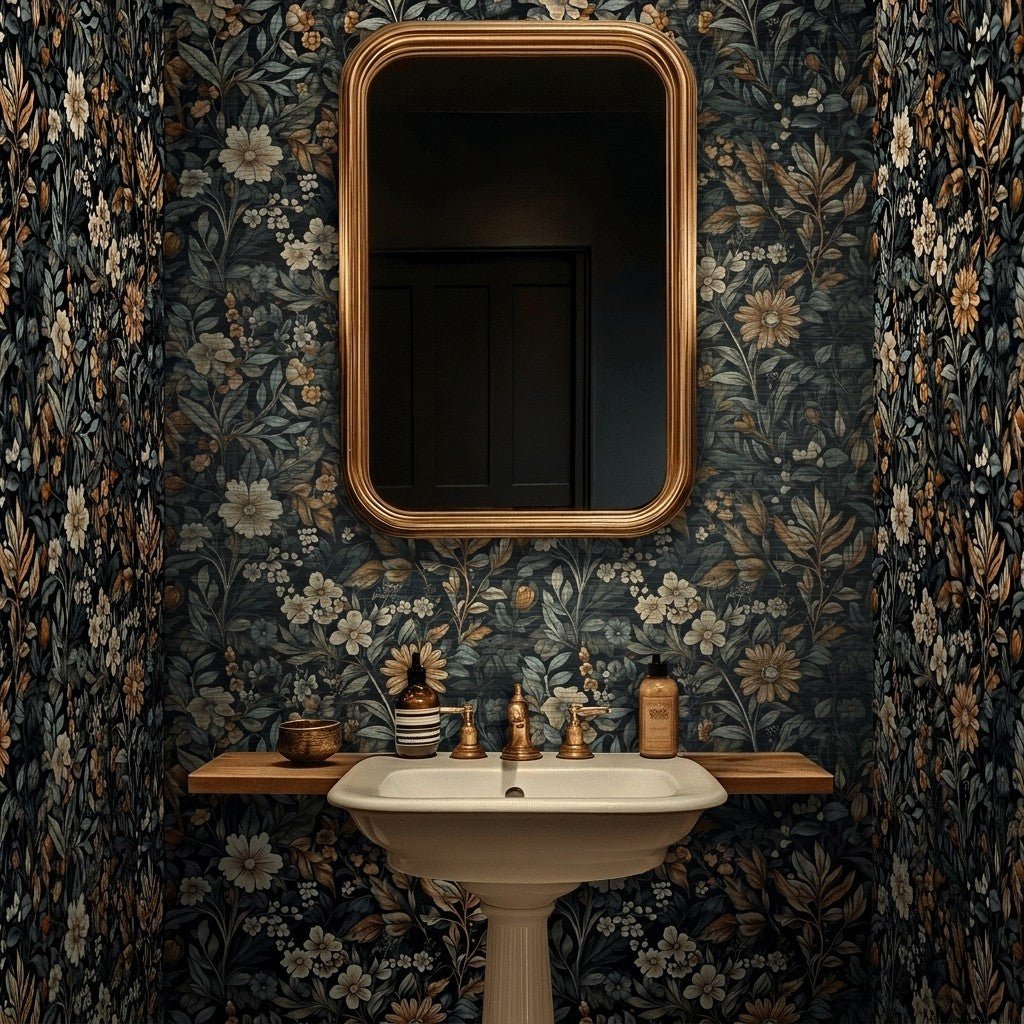 Moonlit Botanica Faux Grasscloth Wallpaper - Painted Paper